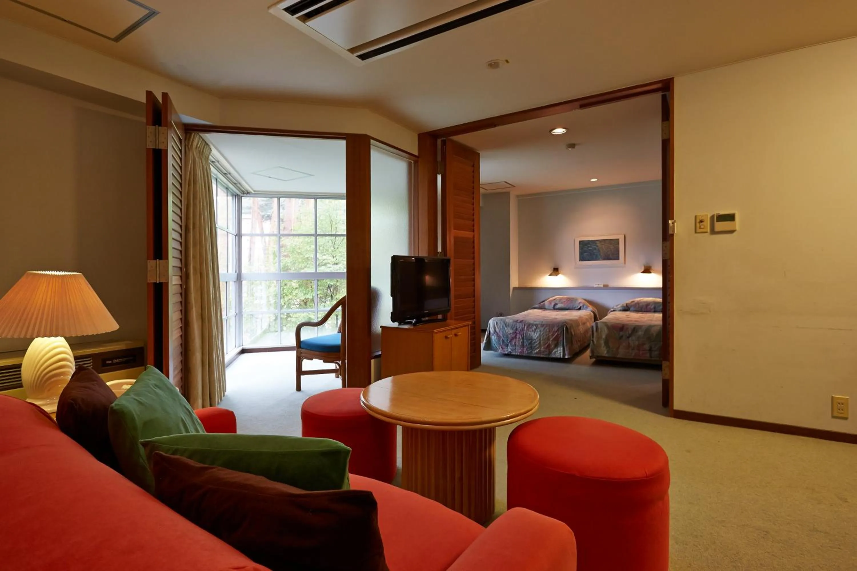 Living room, Bed in Fuji Premium Resort