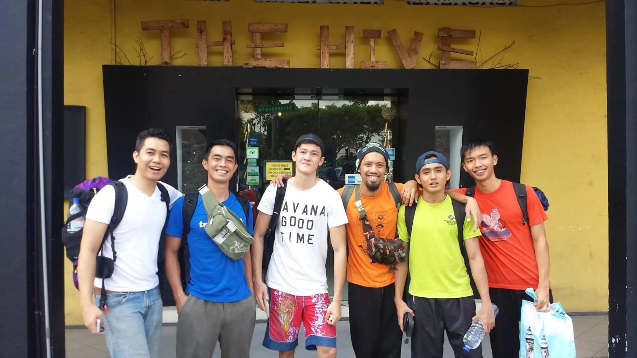 group of guests in The Hive Singapore Hostel