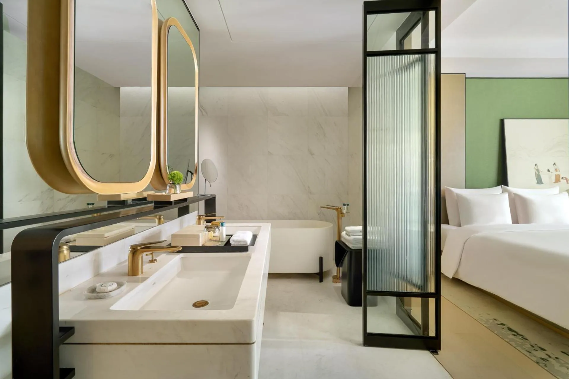 Bed in Kempinski Hotel Hangzhou - Beside the Grand Canal, connected to refined lifestyle