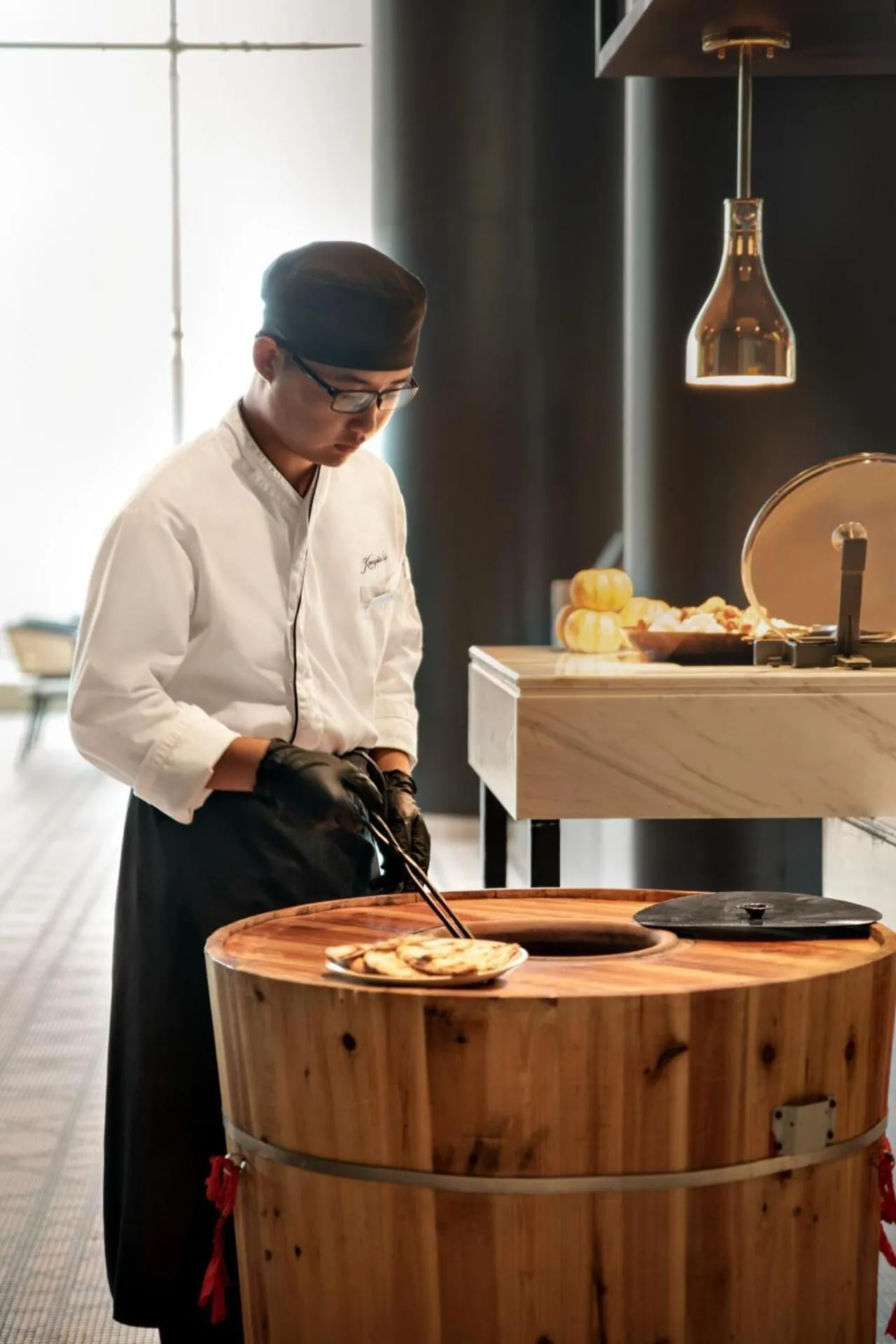 Kitchen or kitchenette in Kempinski Hotel Hangzhou - Beside the Grand Canal, connected to refined lifestyle