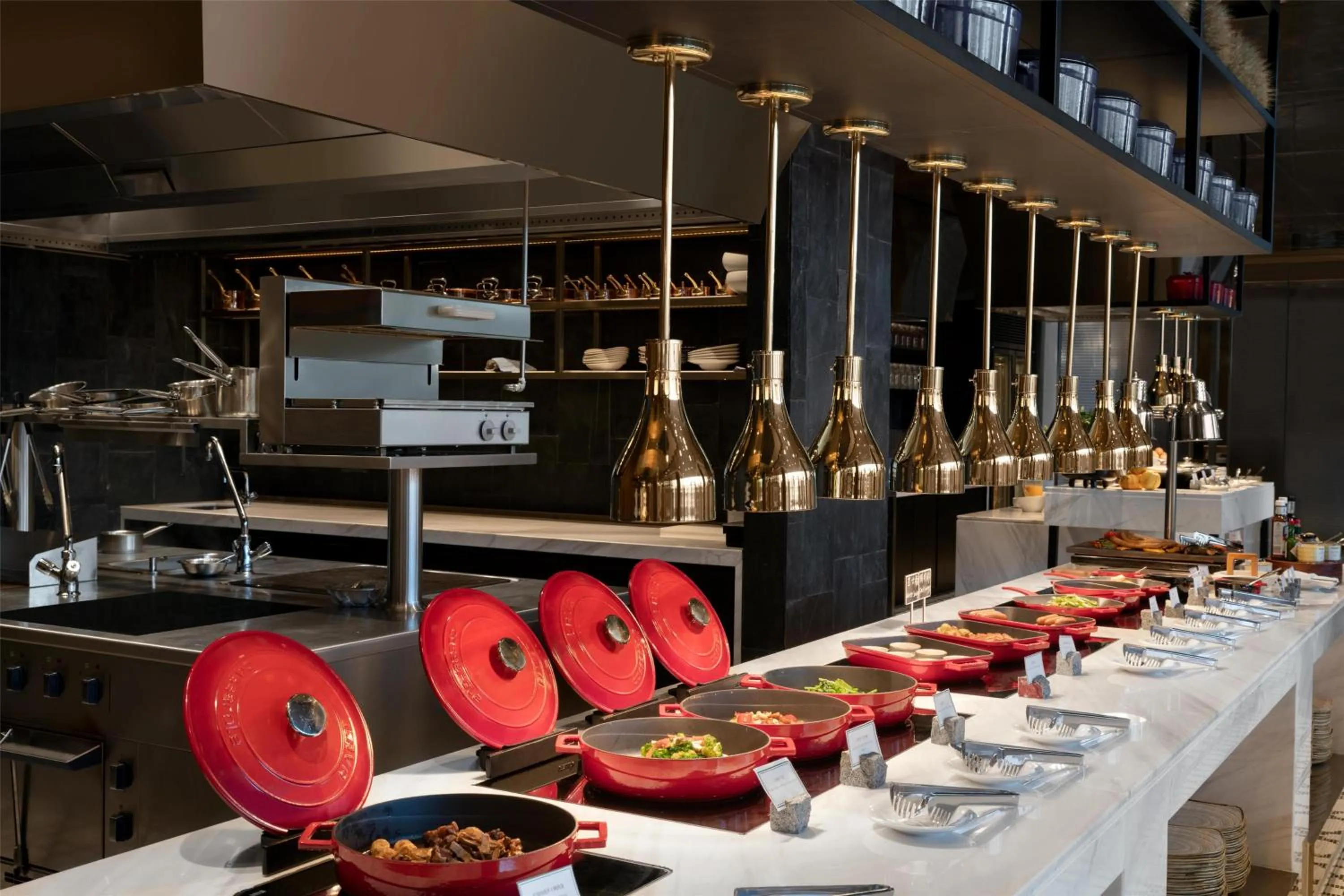 Kitchen or kitchenette in Kempinski Hotel Hangzhou - Beside the Grand Canal, connected to refined lifestyle