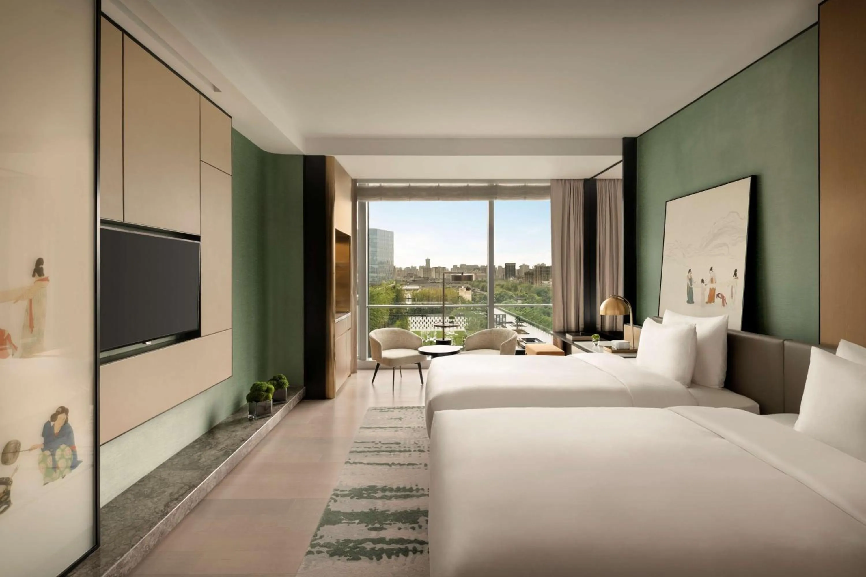 Photo of the whole room, Bed in Kempinski Hotel Hangzhou - Beside the Grand Canal, connected to refined lifestyle