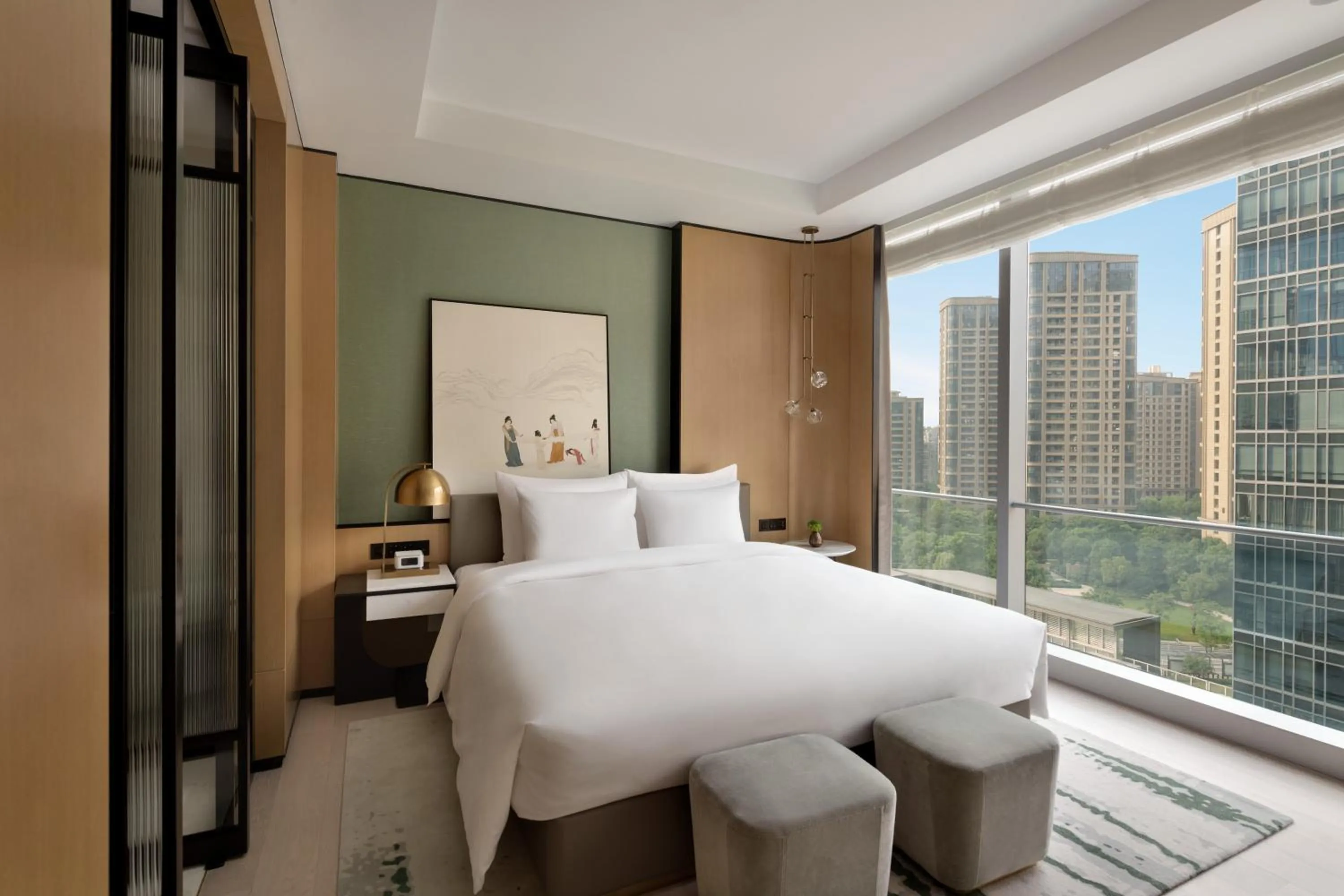 Bedroom, Bed in Kempinski Hotel Hangzhou - Beside the Grand Canal, connected to refined lifestyle