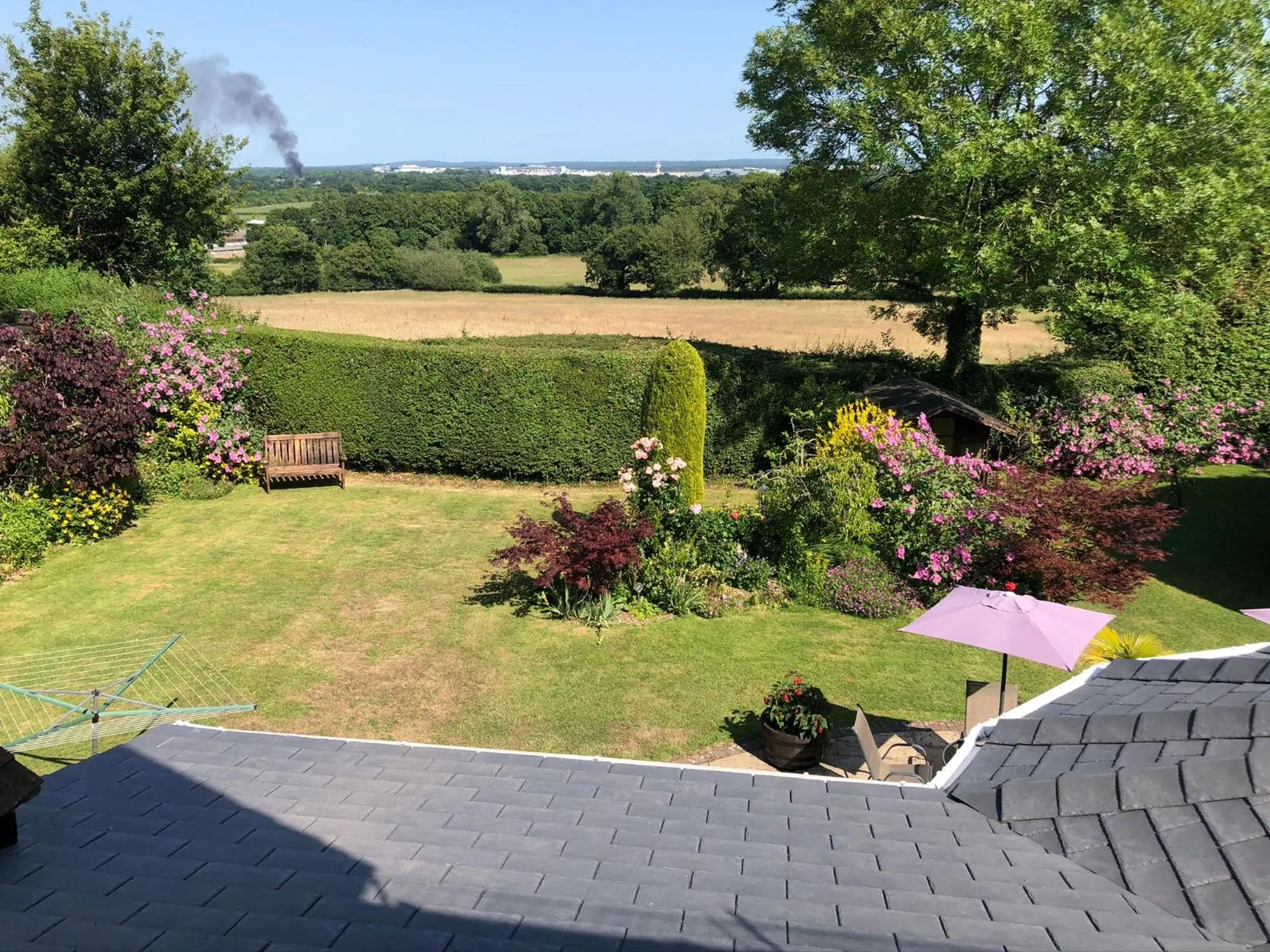 Garden view in Trumbles Gatwick B&B