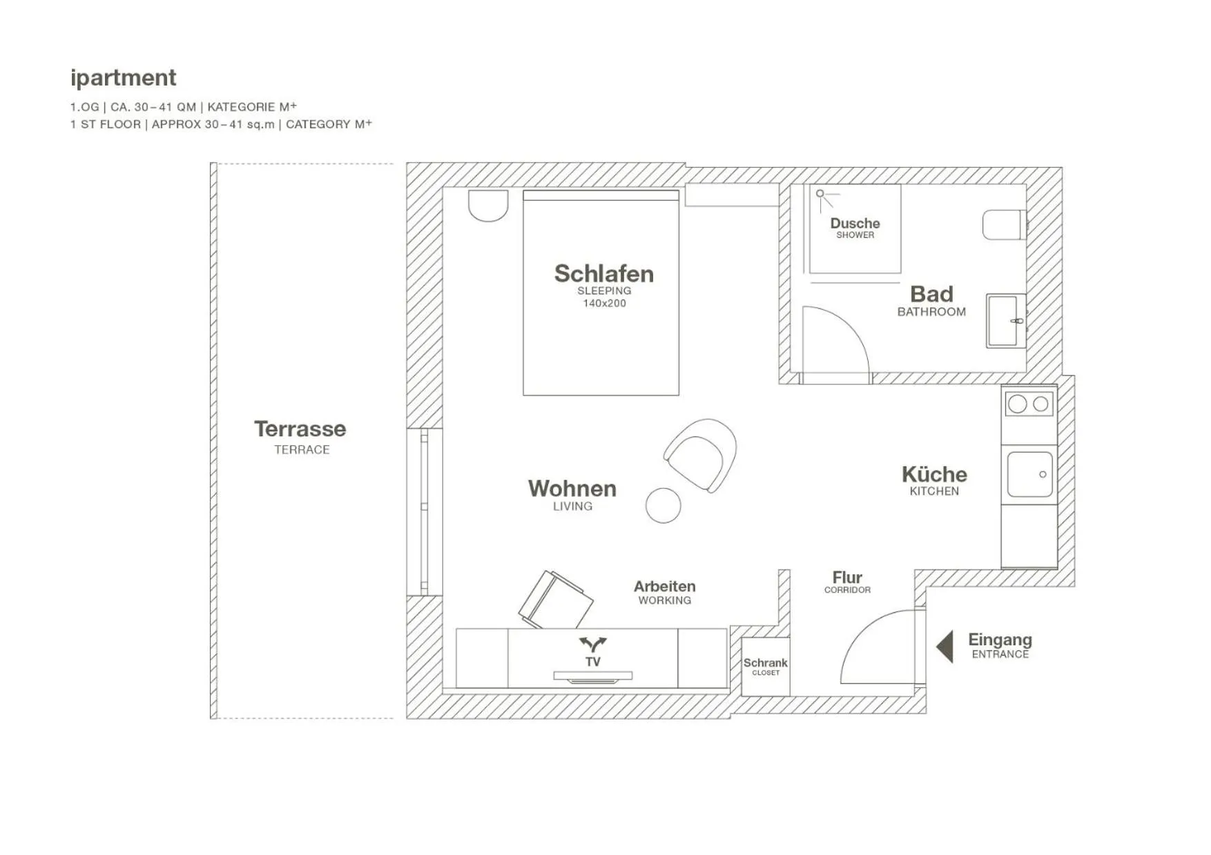 Floor plan in ipartment Wolfsburg