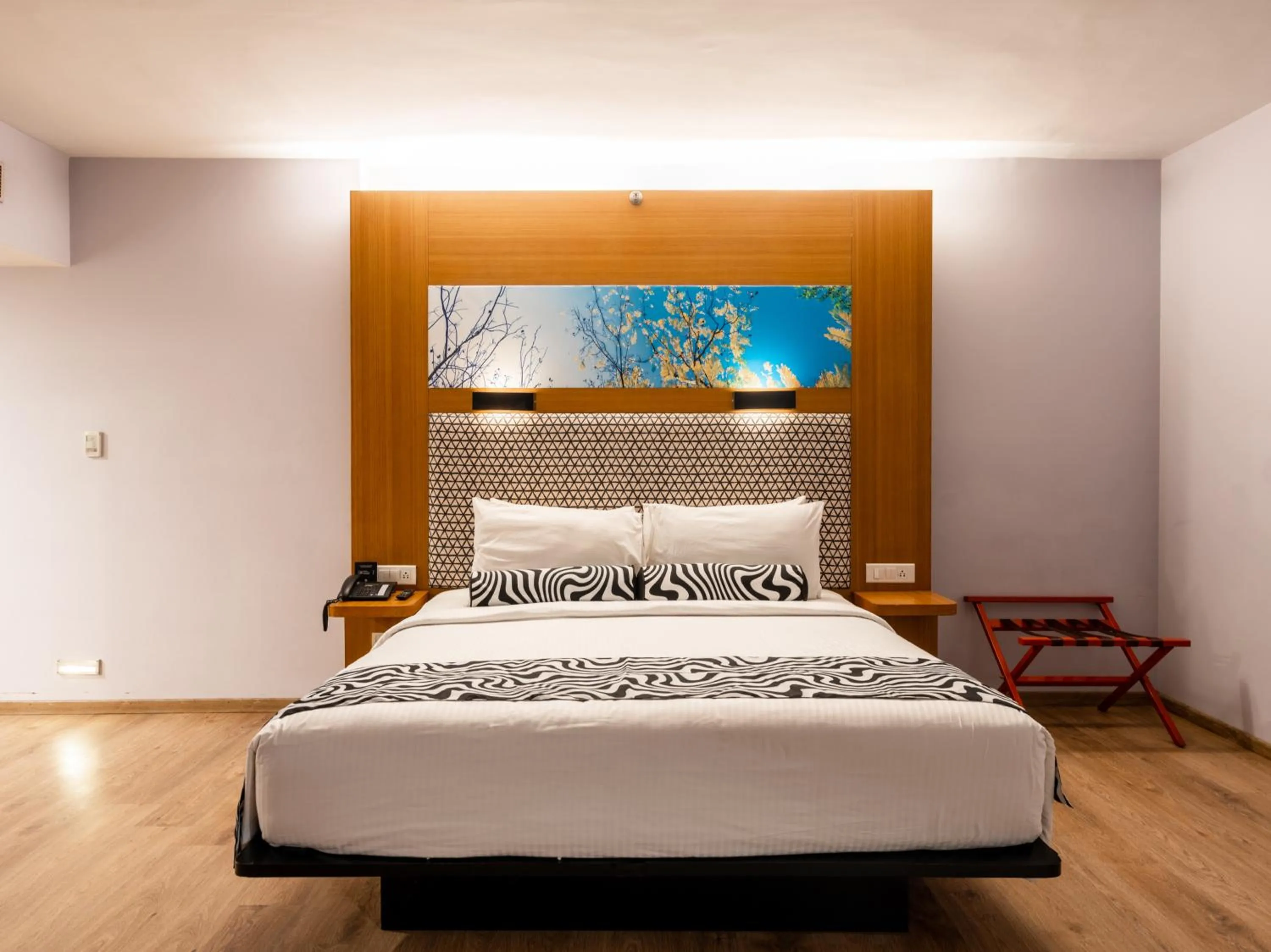 Bed in Sunday Hotel Chandigarh Zirakpur