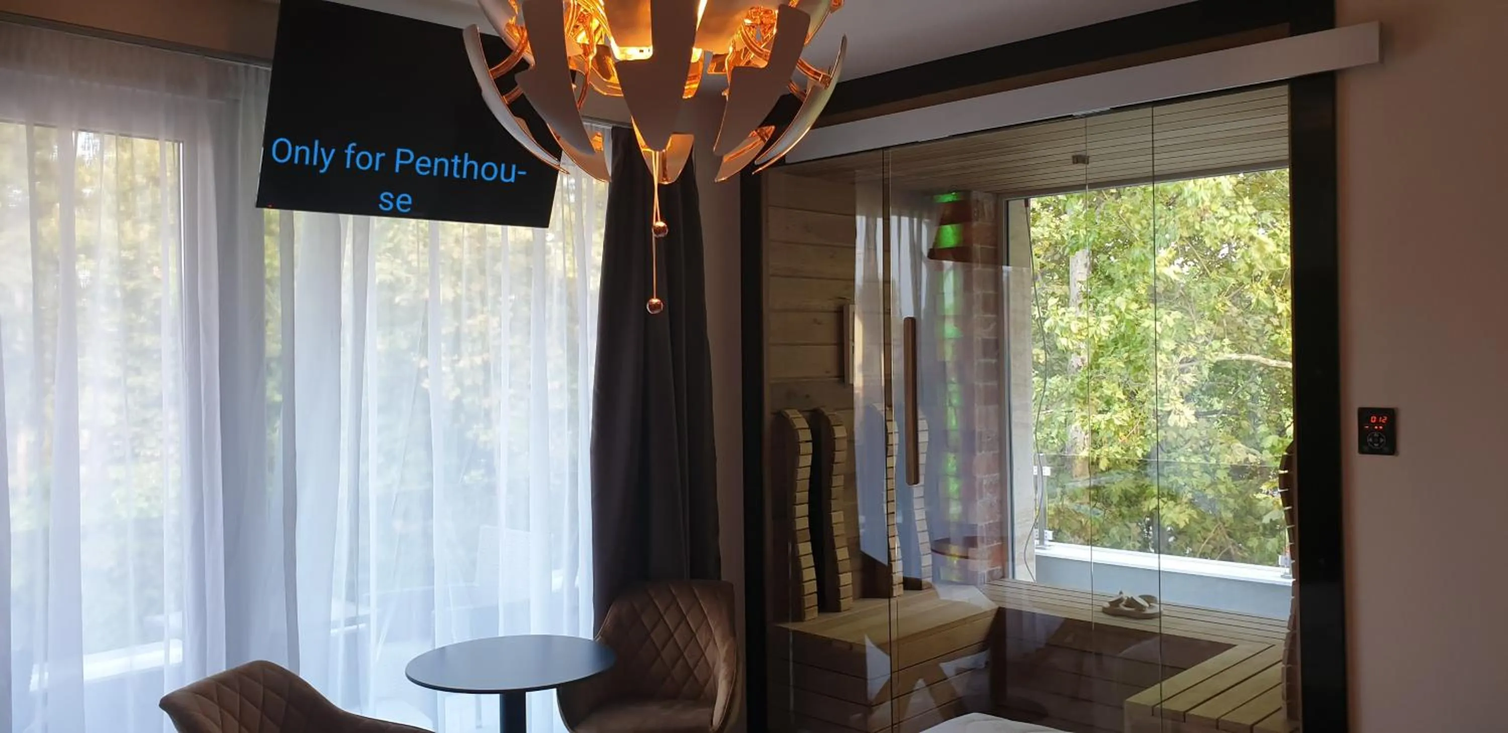 Sauna in Baobab Suites