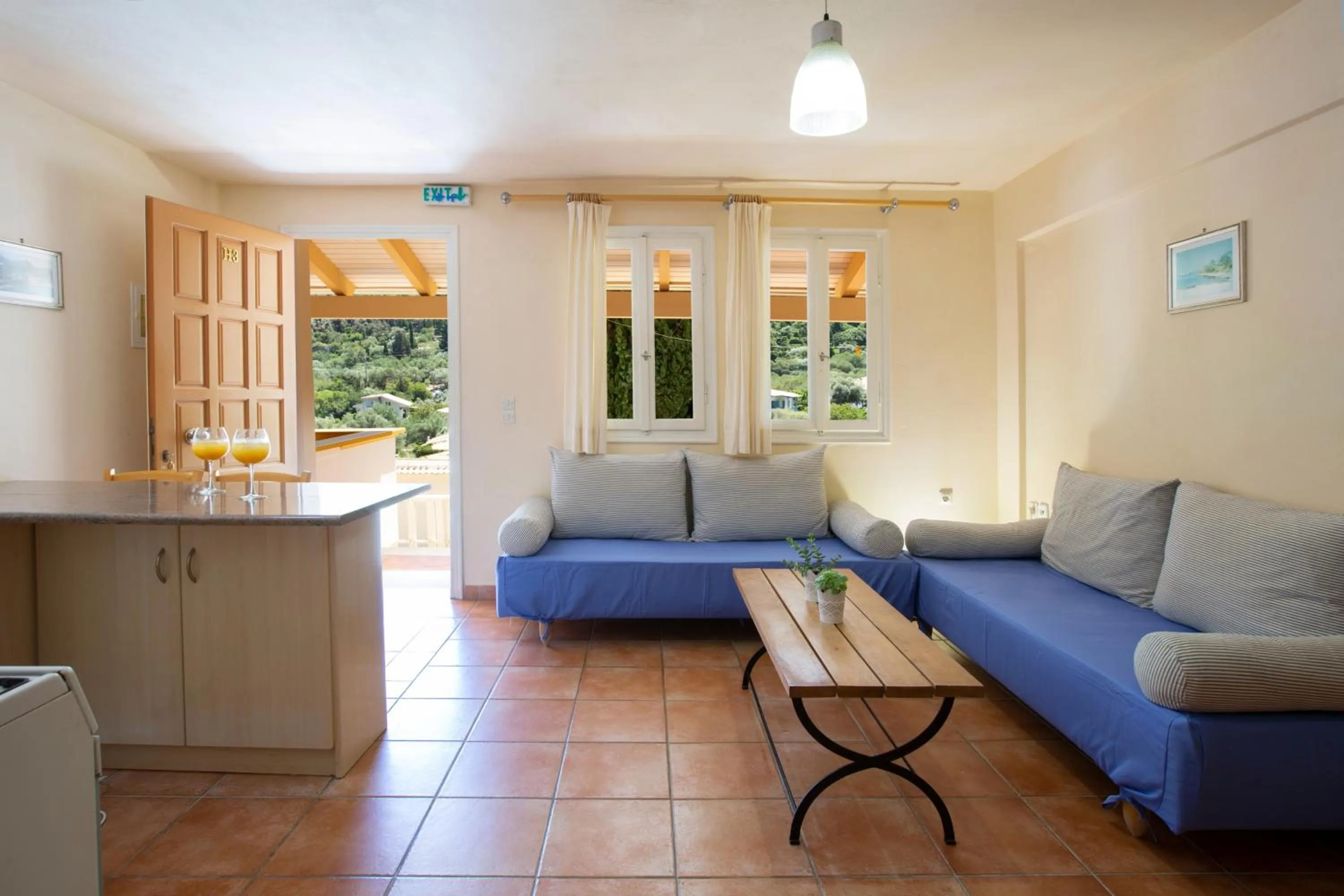 Living room in Odyssey Hotel