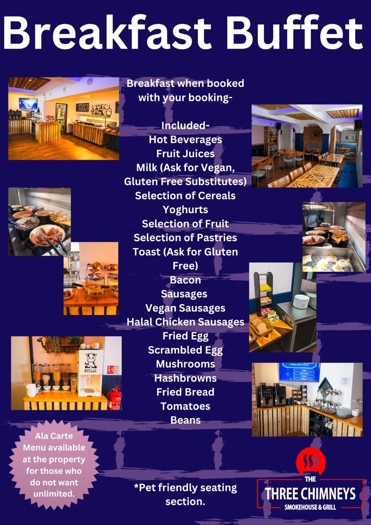 Breakfast in The Jubilee Hotel East - with NEWLY REFURBISHED SPA FACILITIES - GAMESPIT - AND SMOKEHOUSE