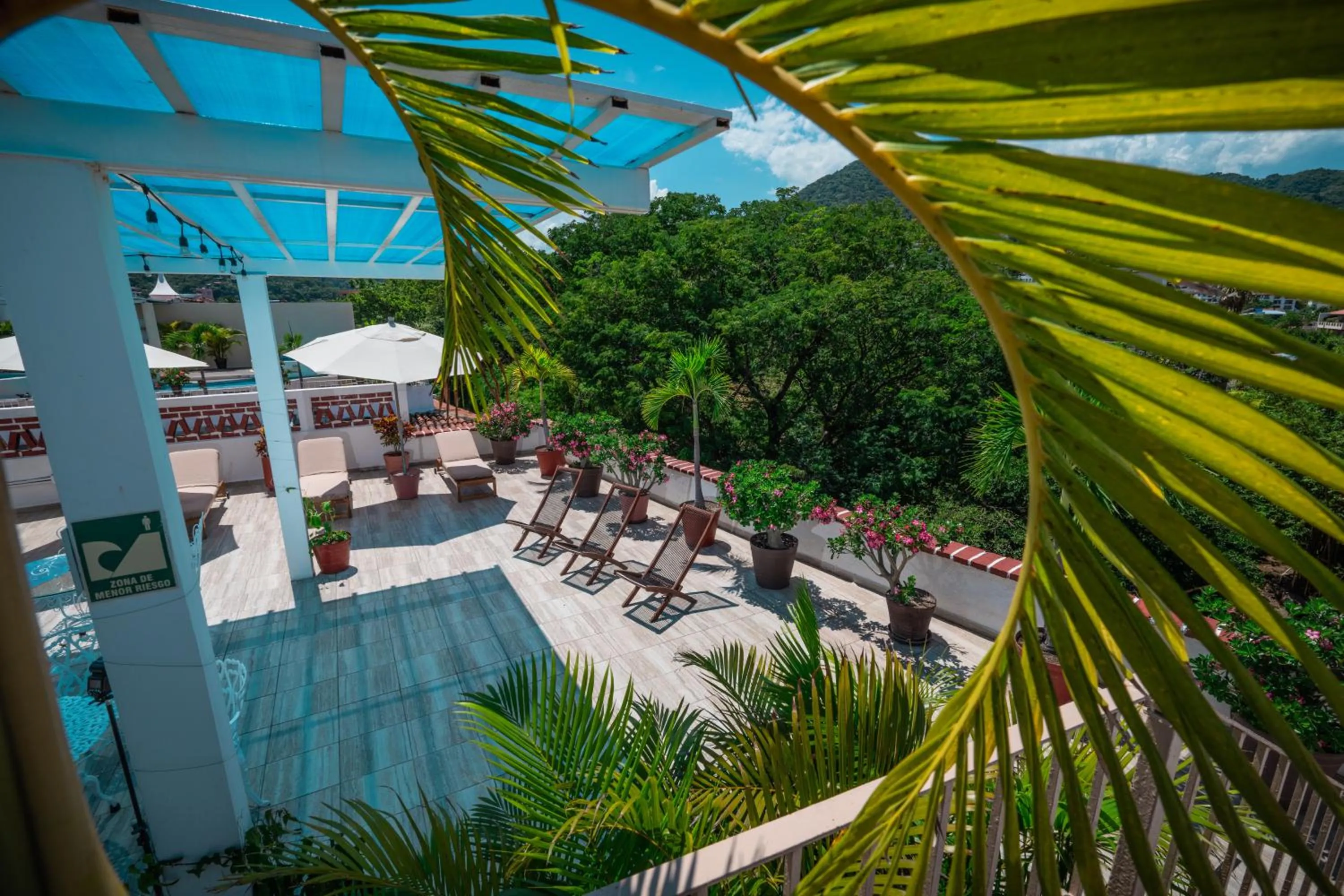 Pool view in Hotel Encino Malecón Centro Puerto Vallarta