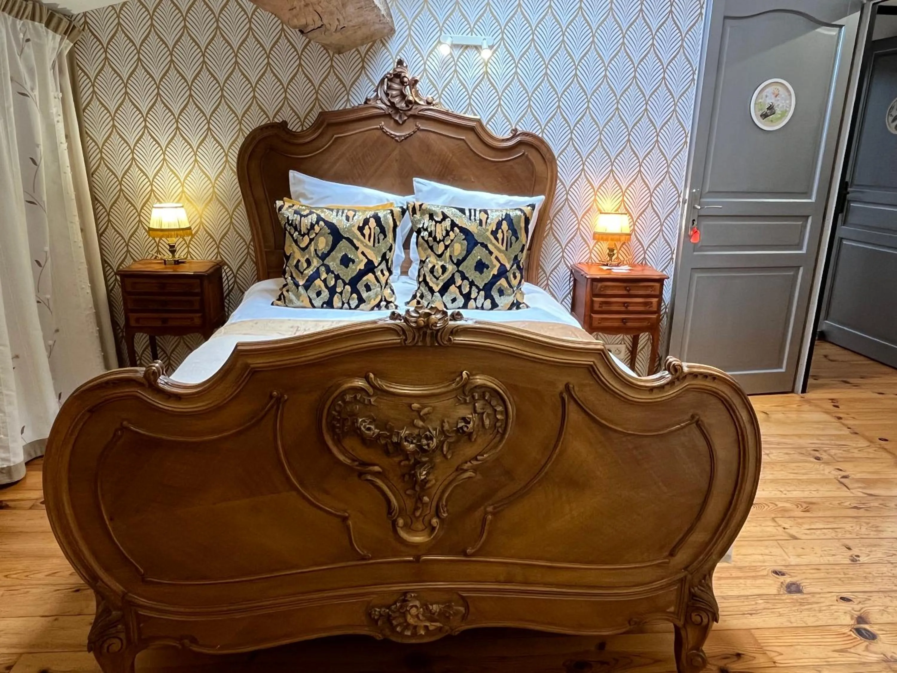 Bed in Les Bruyeres Chambres dhotes et Gite