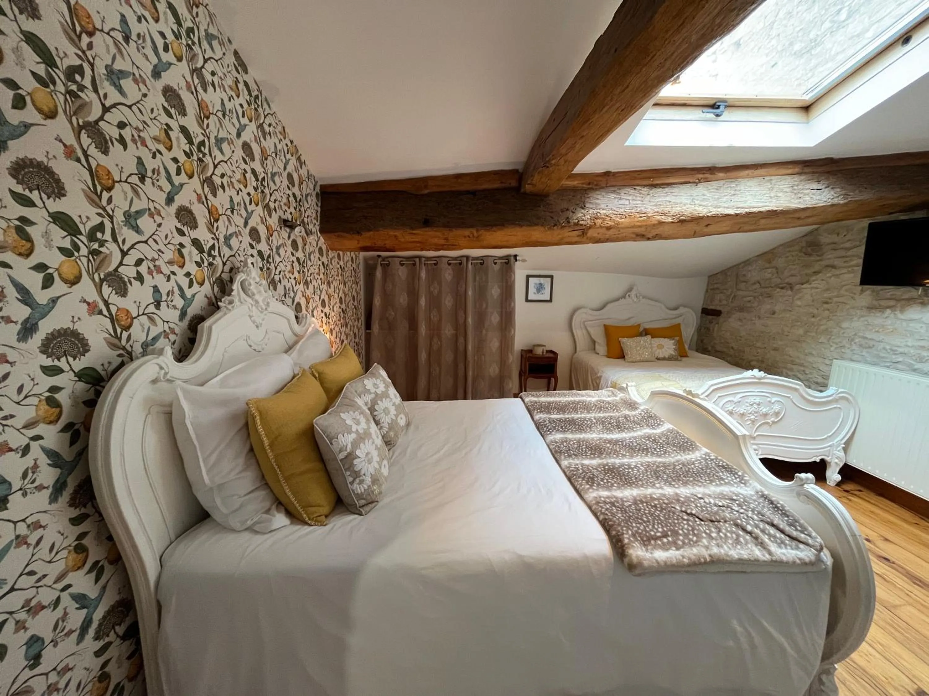 Bed in Les Bruyeres Chambres dhotes et Gite