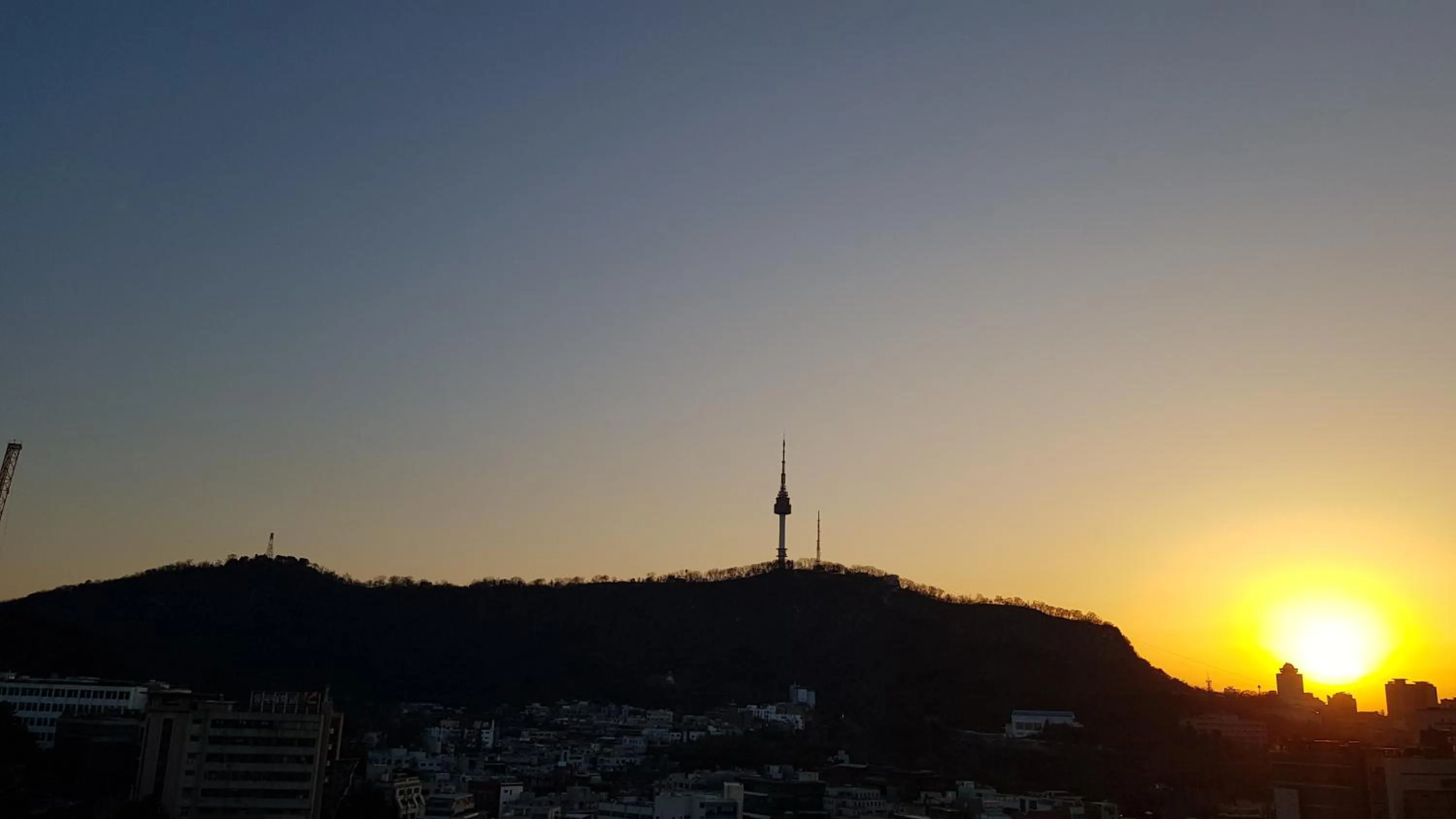 Mountain view in Myeongdong Merlin Hotel