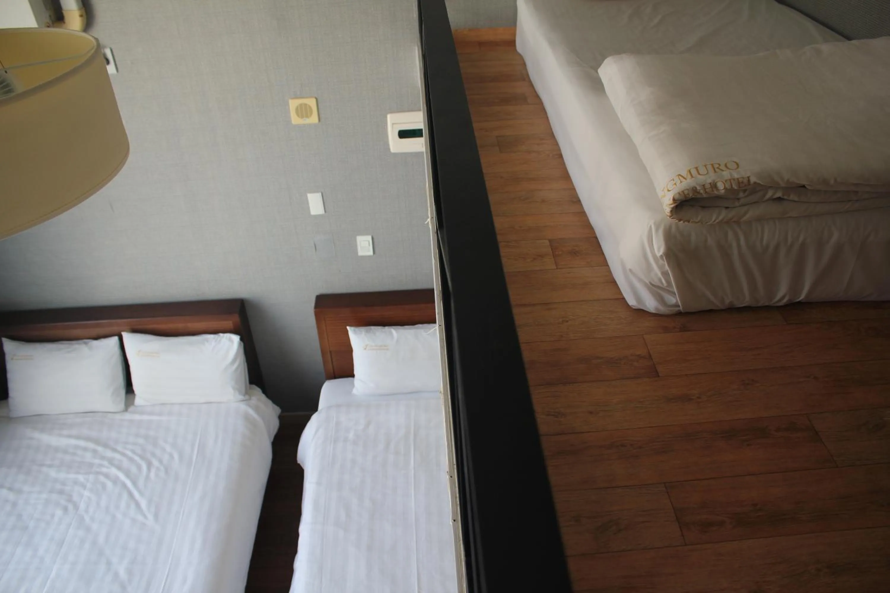 Photo of the whole room, Bed in Myeongdong Merlin Hotel