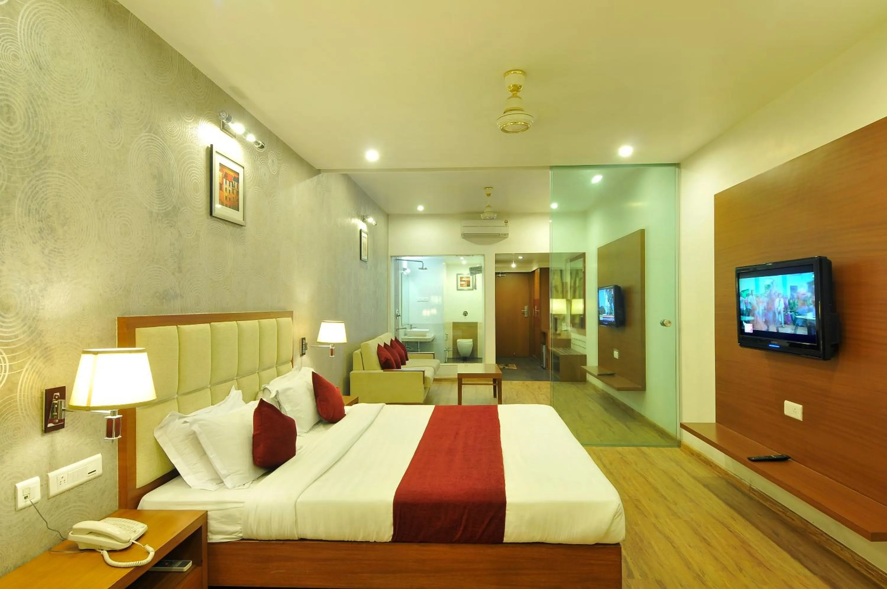 Photo of the whole room, Bed in Hotel Aditya