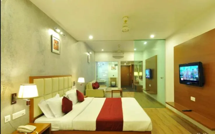 Photo of the whole room, Bed in Hotel Aditya