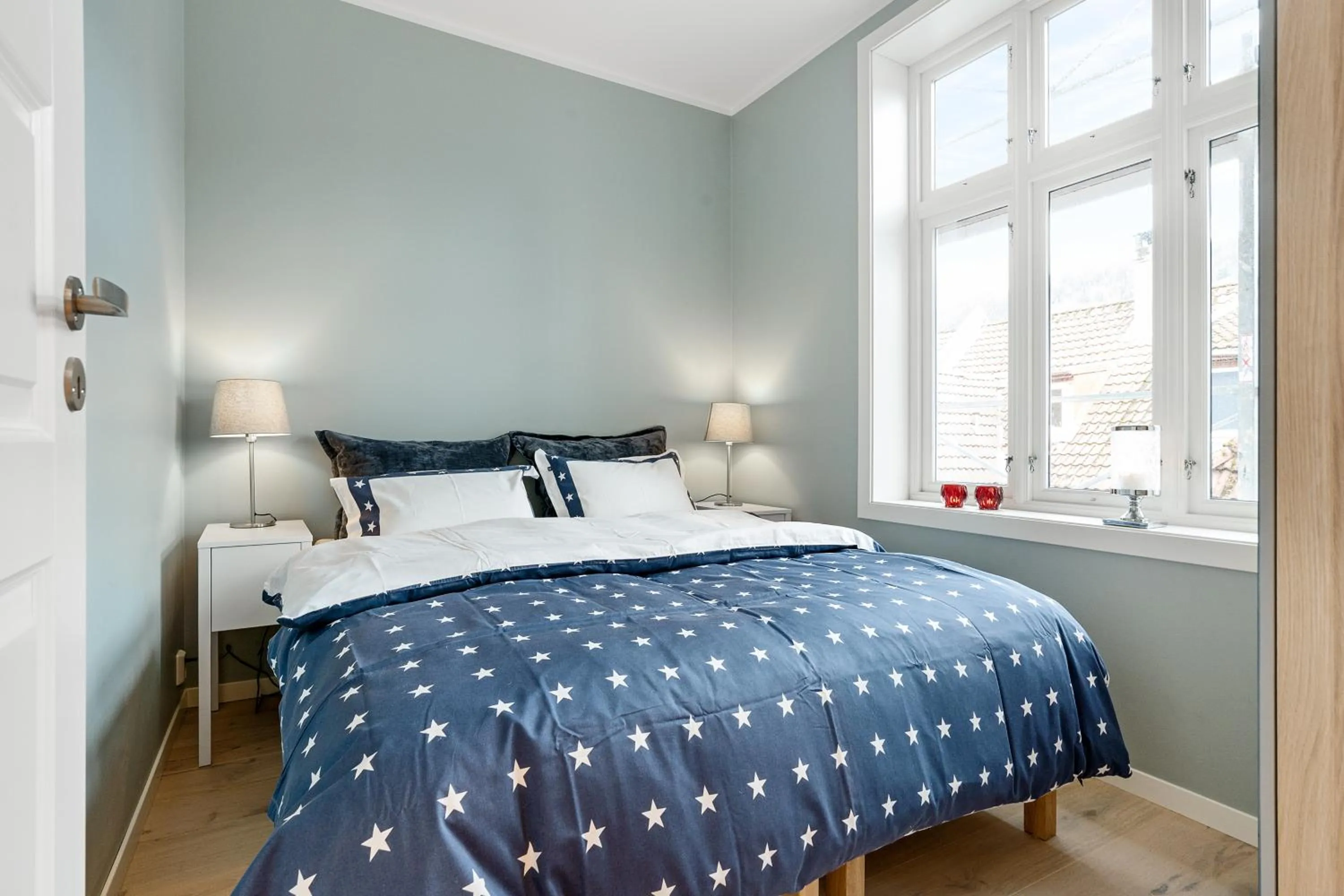 Bed in Høyden Apartments