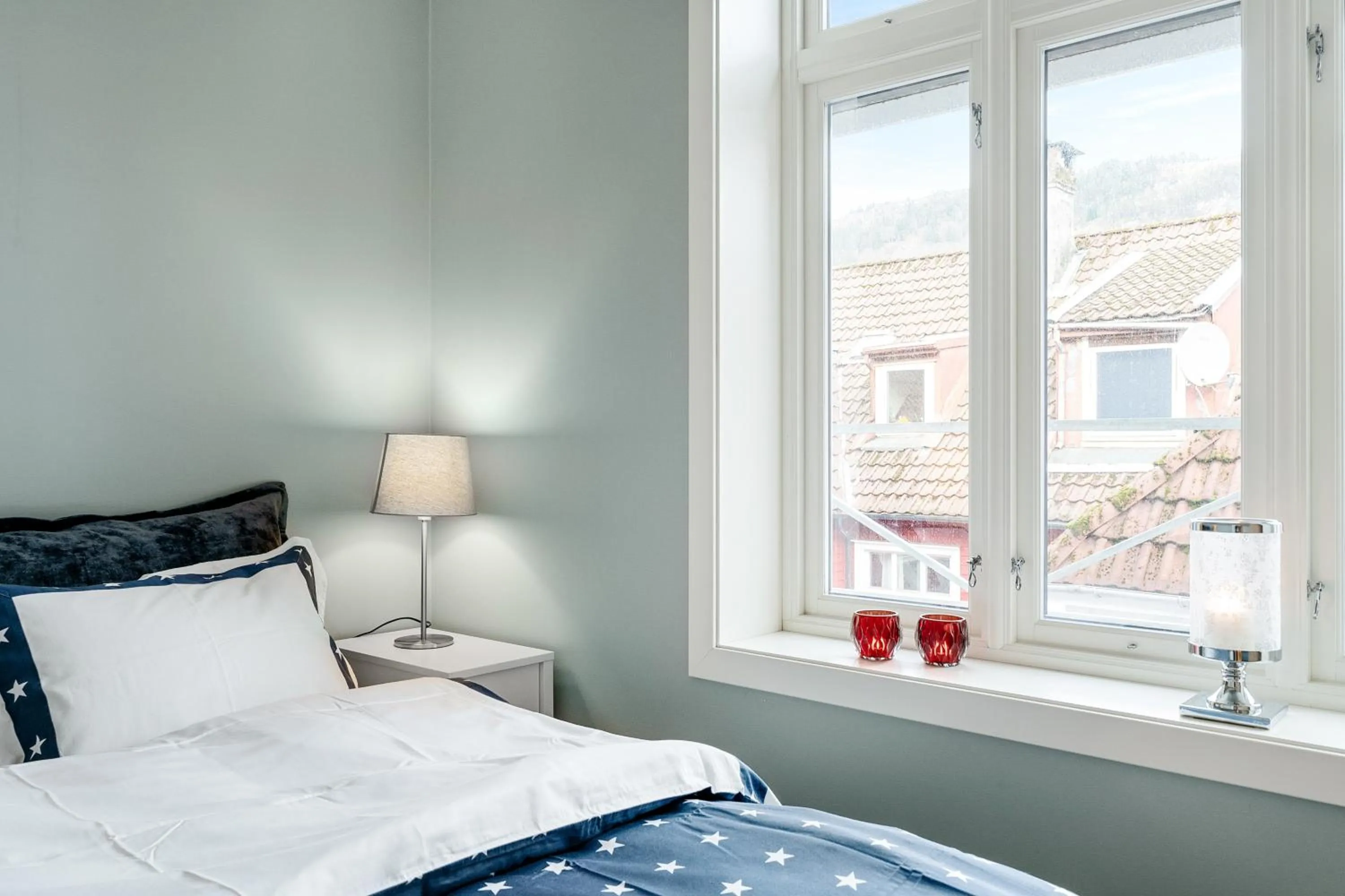 Bed in Høyden Apartments