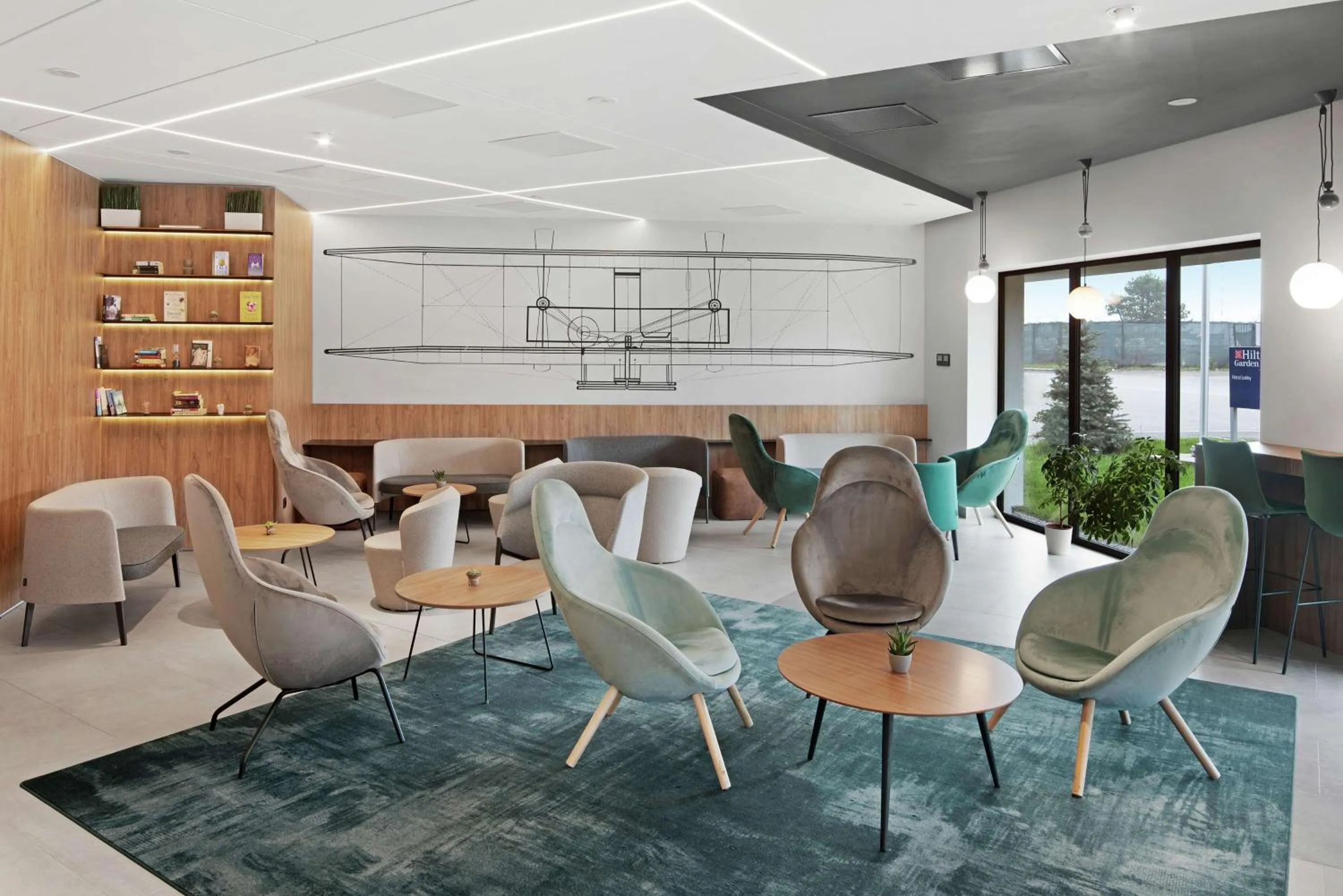 Lobby or reception in Hilton Garden Inn Bucharest Airport