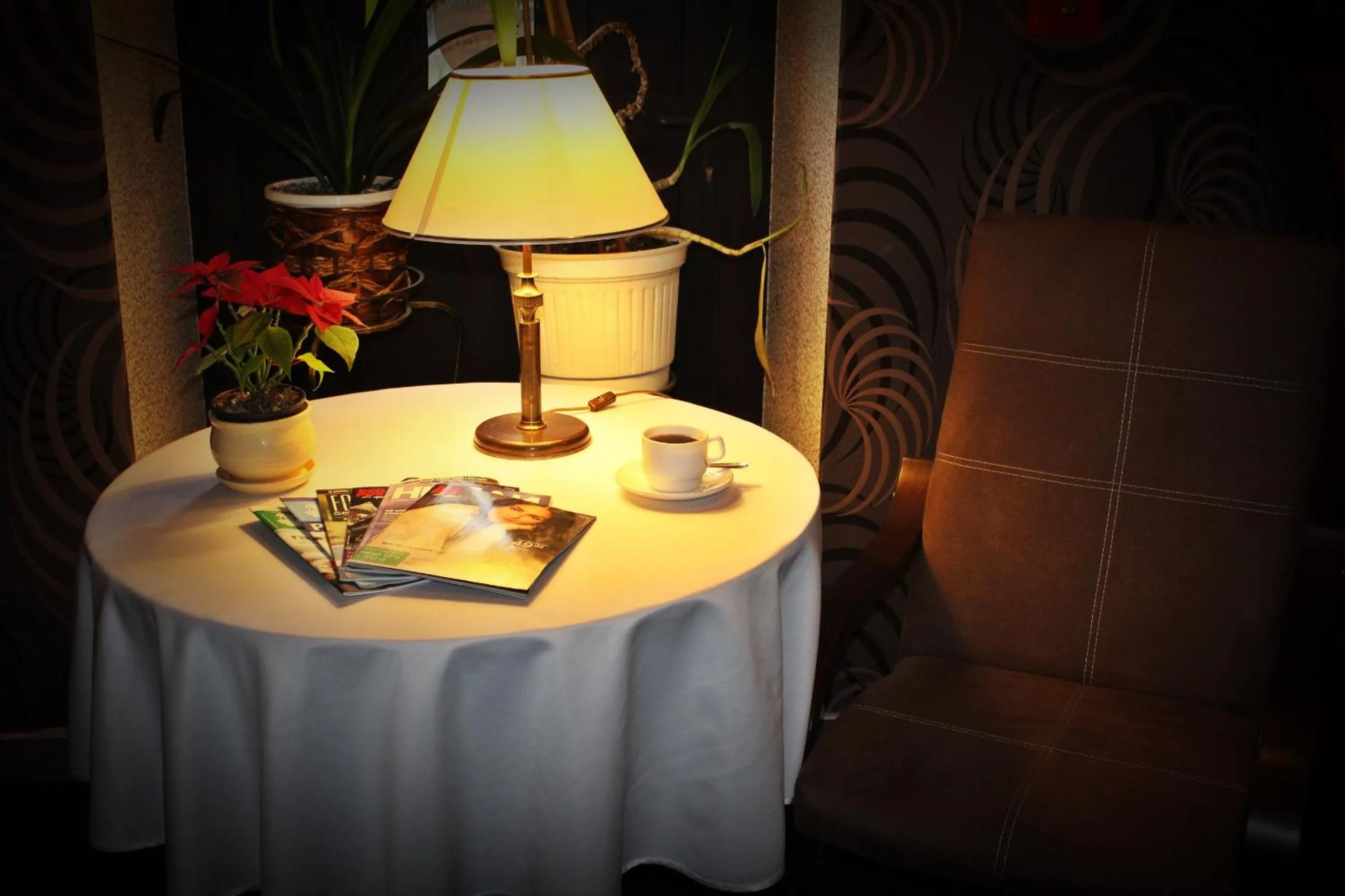 Seating area in Hotel Bursztyn