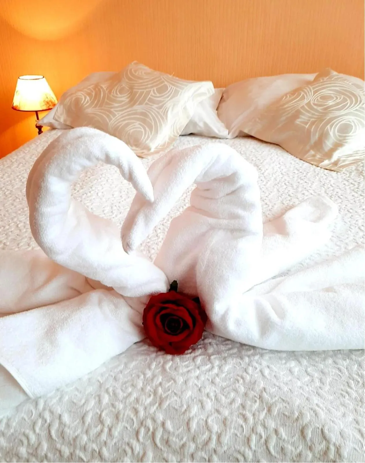 Bed in Hotel Bursztyn