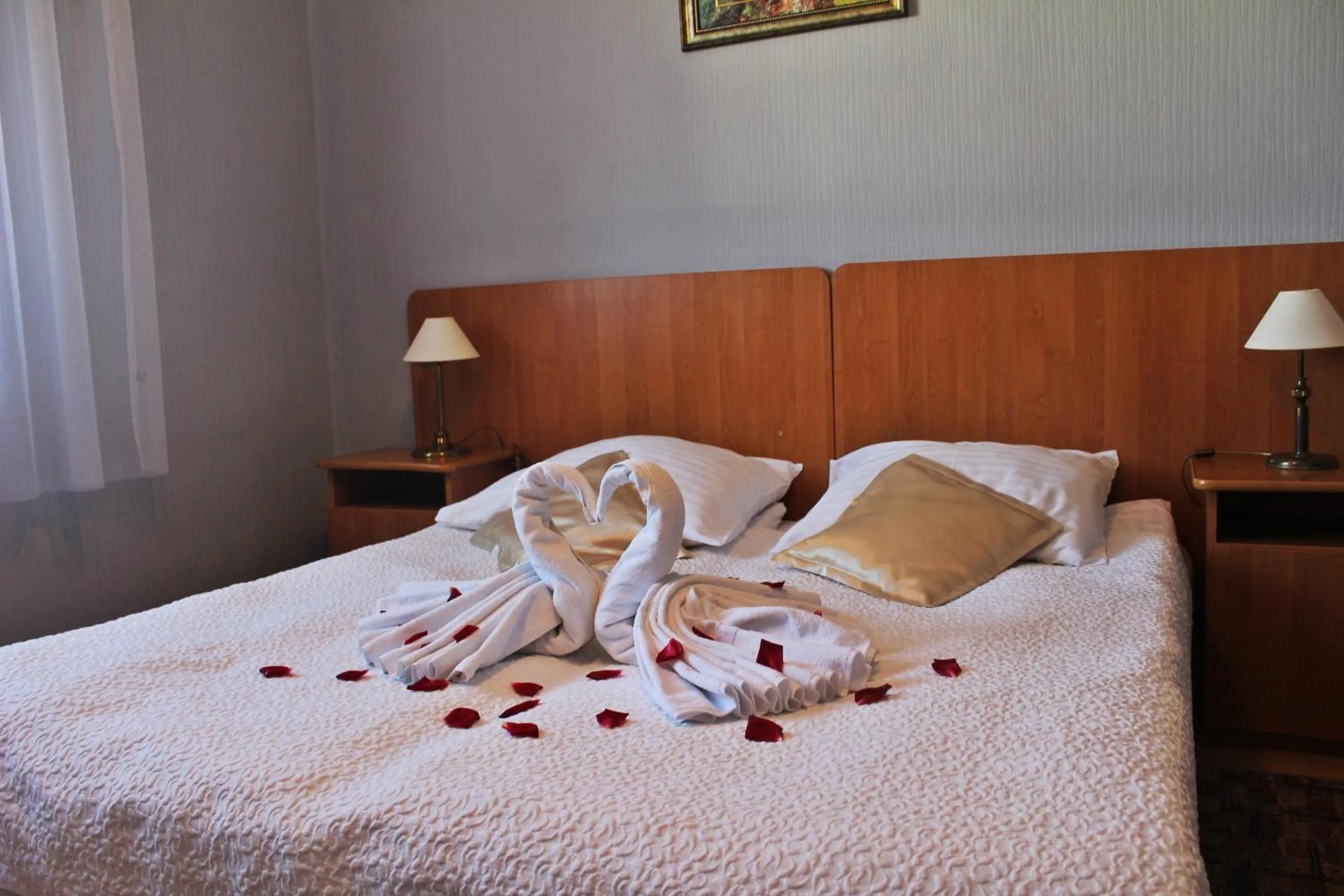 Bed in Hotel Bursztyn
