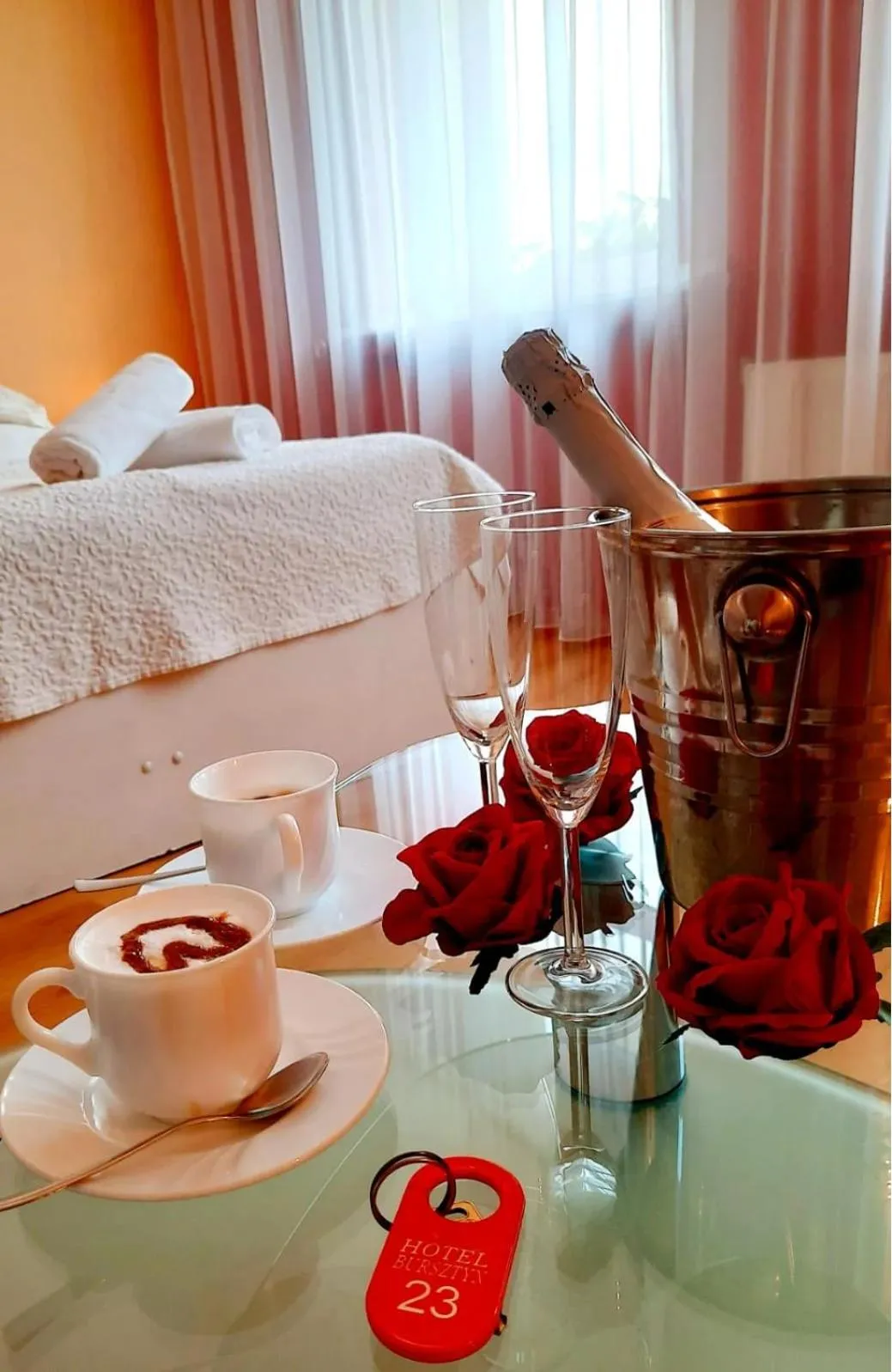 Bed in Hotel Bursztyn