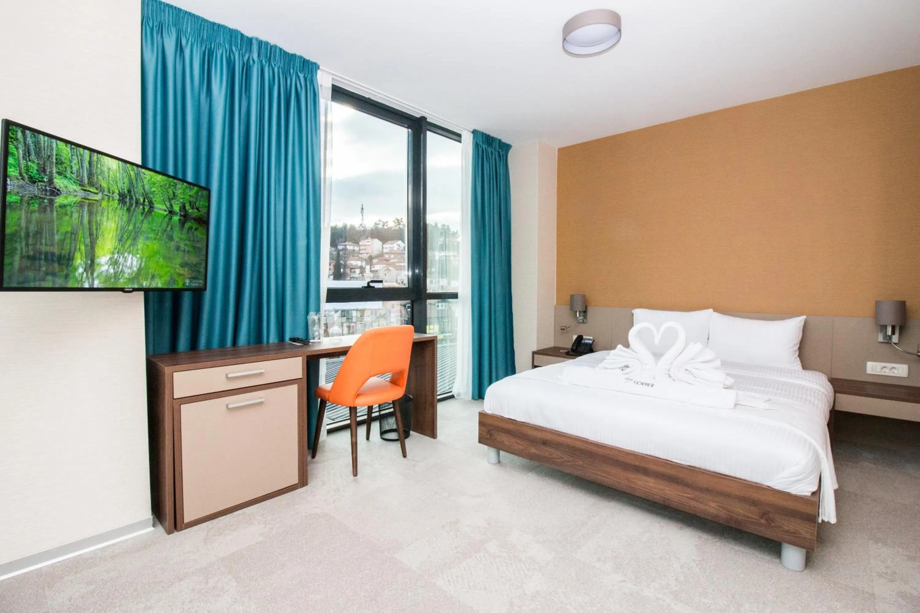 Bed in Sky Corner Hotel