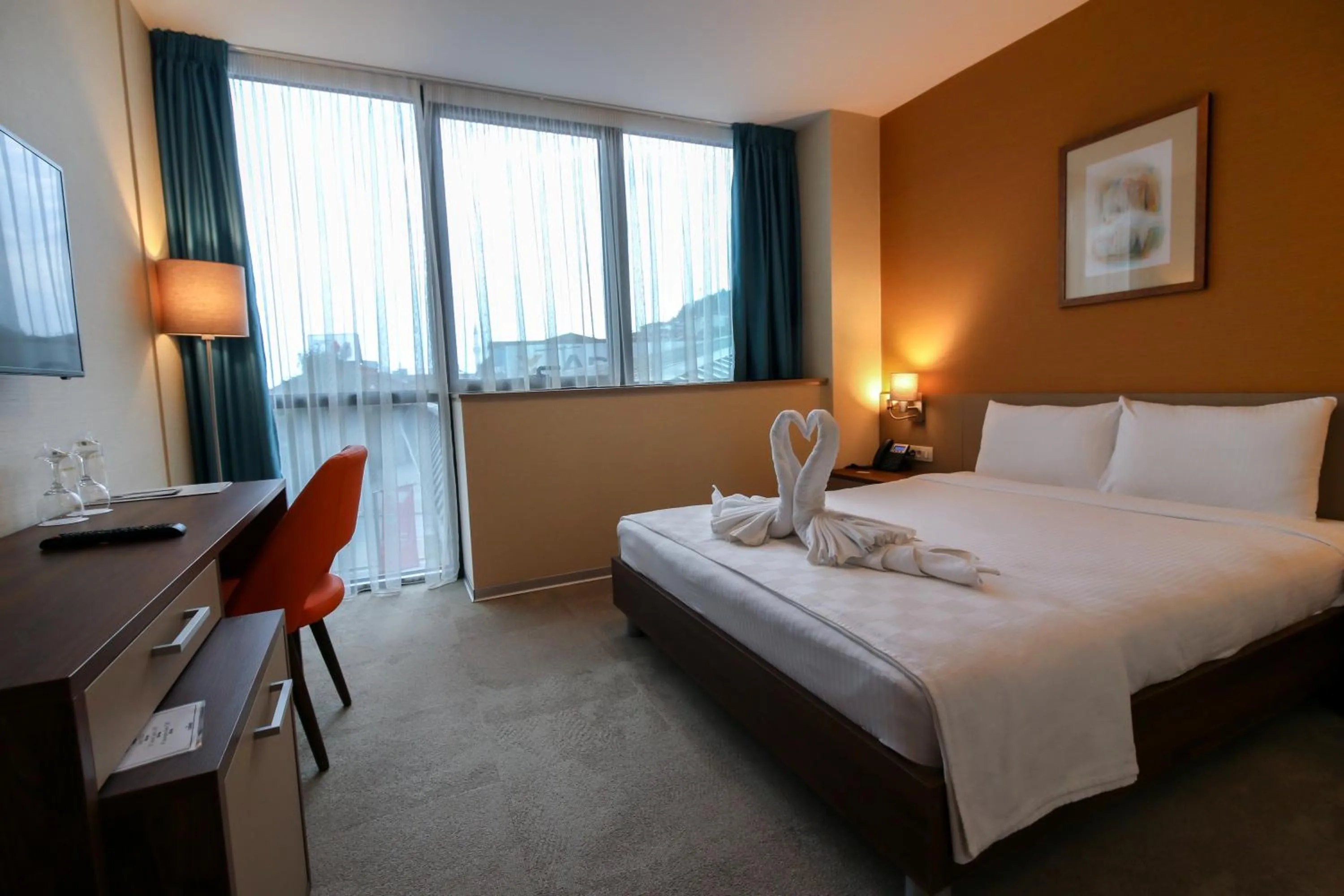 Bed in Sky Corner Hotel