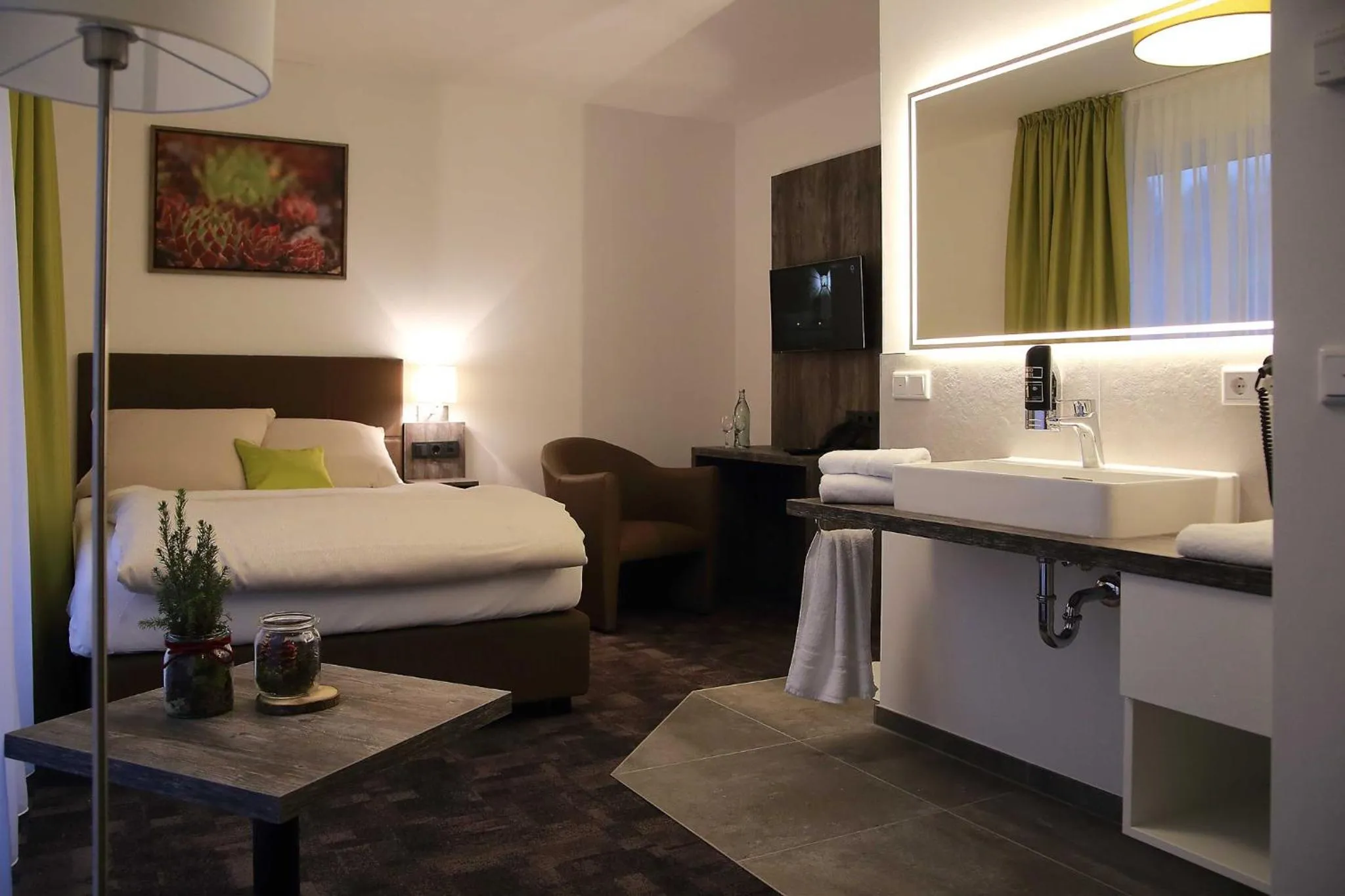 Bed in Hotel Grünwalde