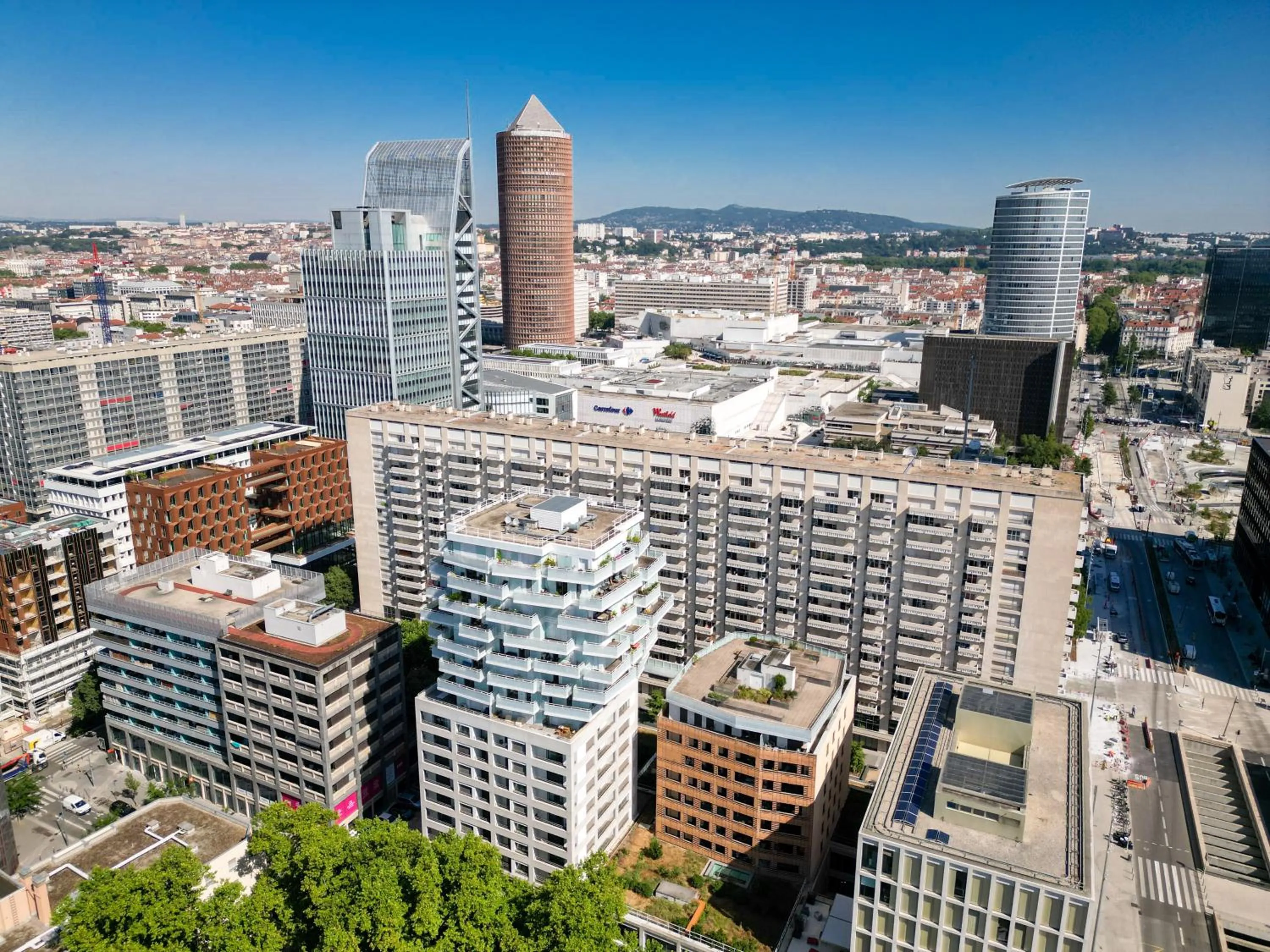 Bird's eye view in Nemea Appart Hotel So Cloud Lyon Gare Part-Dieu