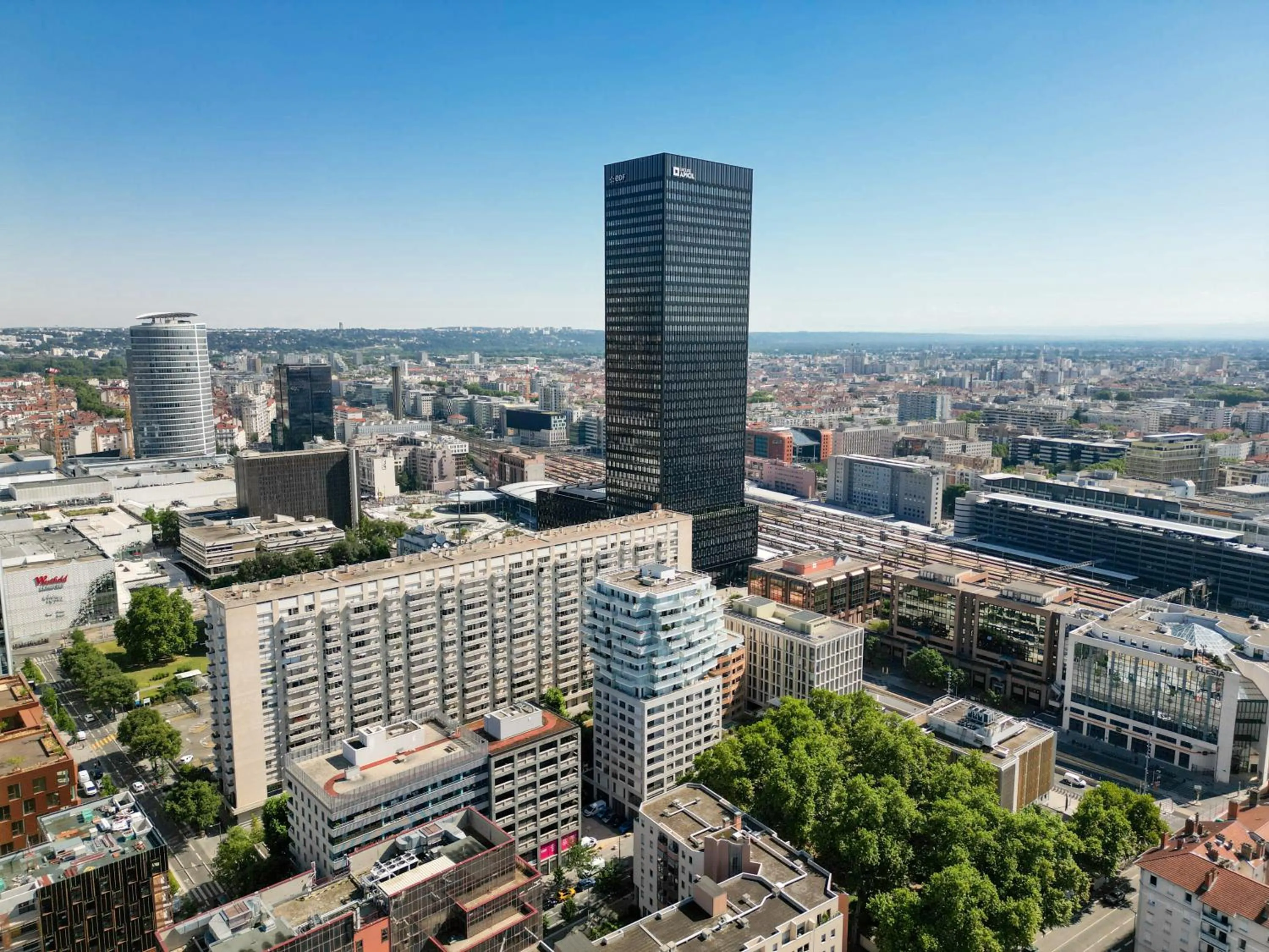 Bird's eye view in Nemea Appart Hotel So Cloud Lyon Gare Part-Dieu