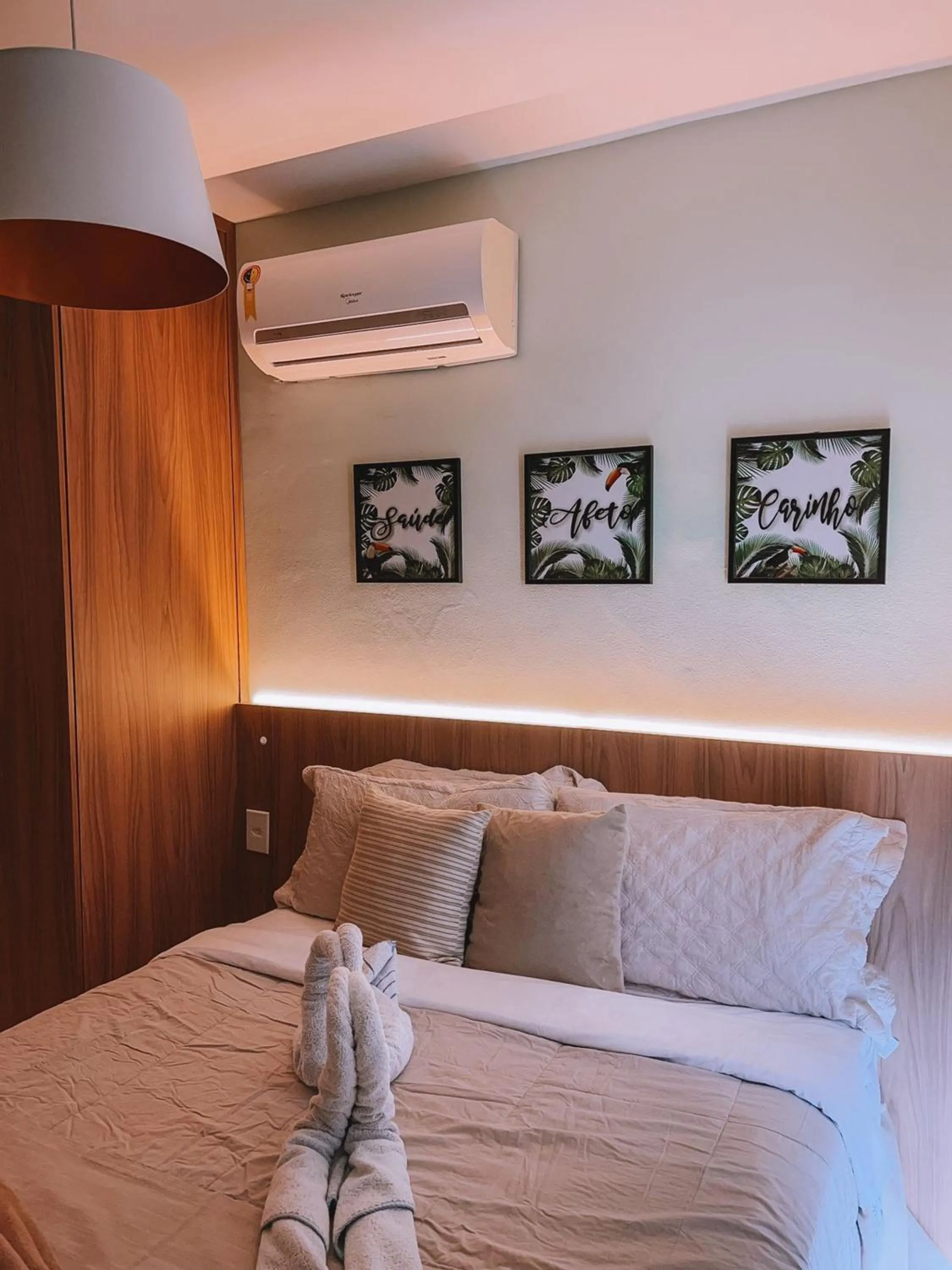 View (from property/room), Bed in Flat Mandai Cabo Frio