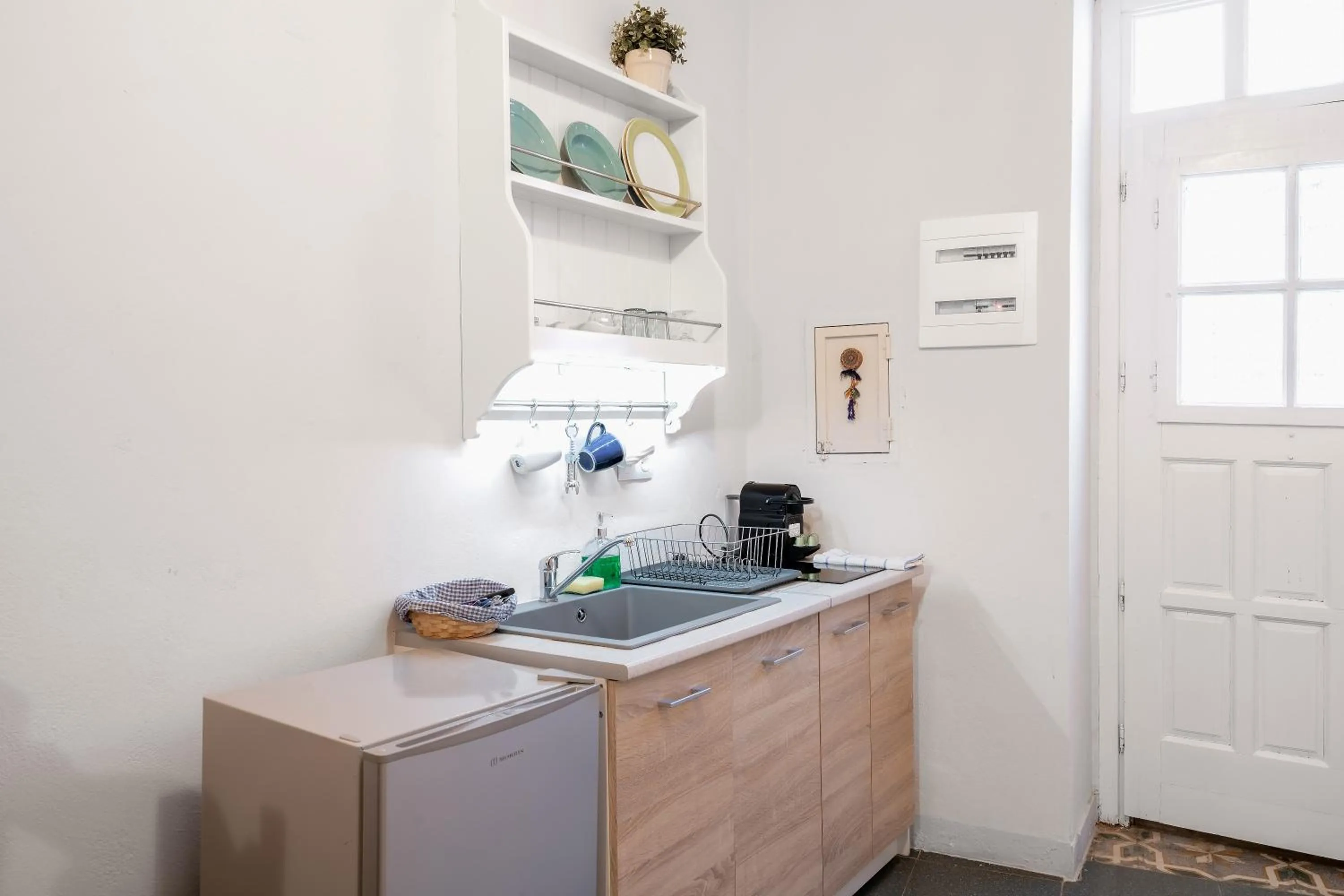 Kitchen or kitchenette in Castel Abaso Boutique Apartments by Explore Andros