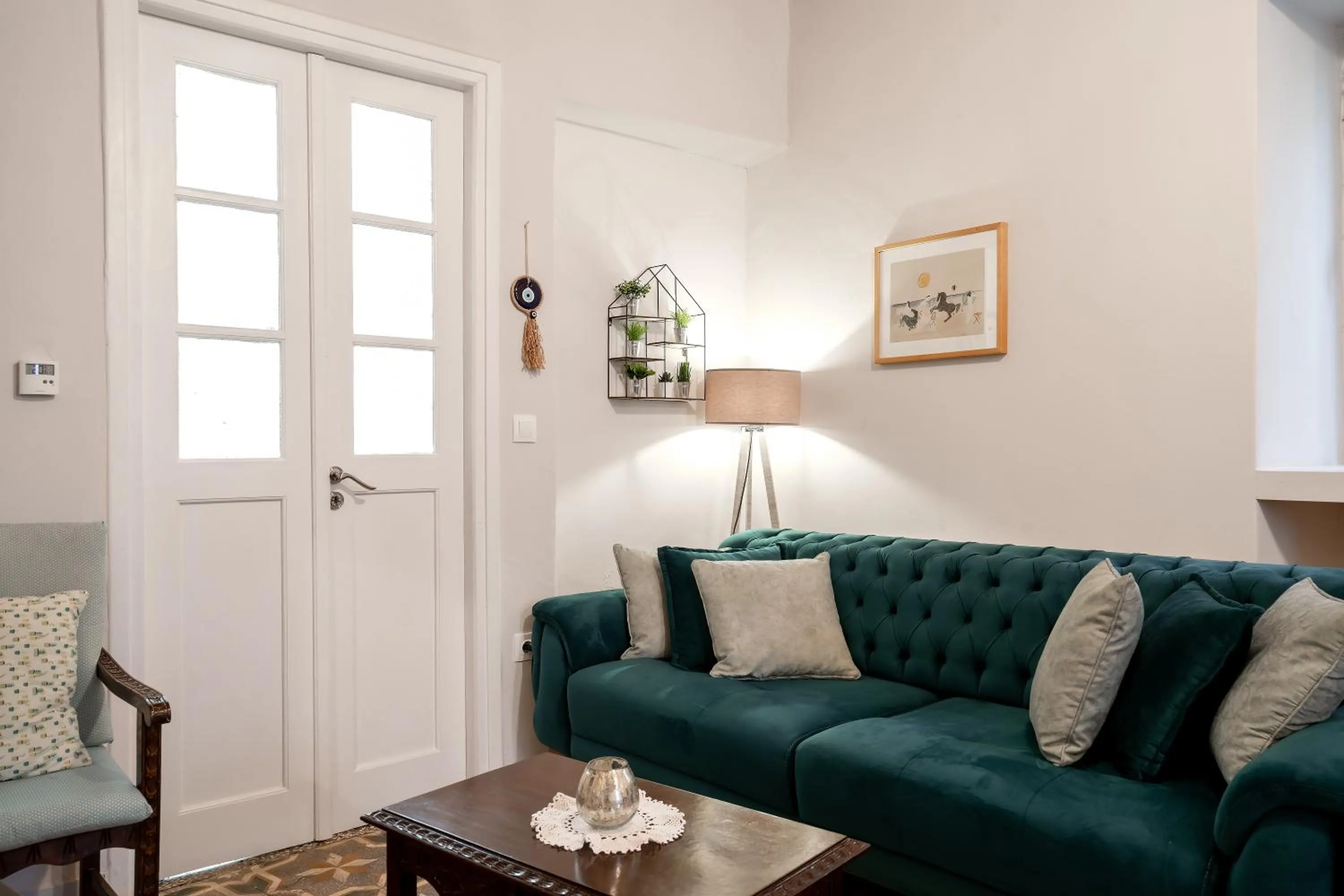 Living room in Castel Abaso Boutique Apartments by Explore Andros