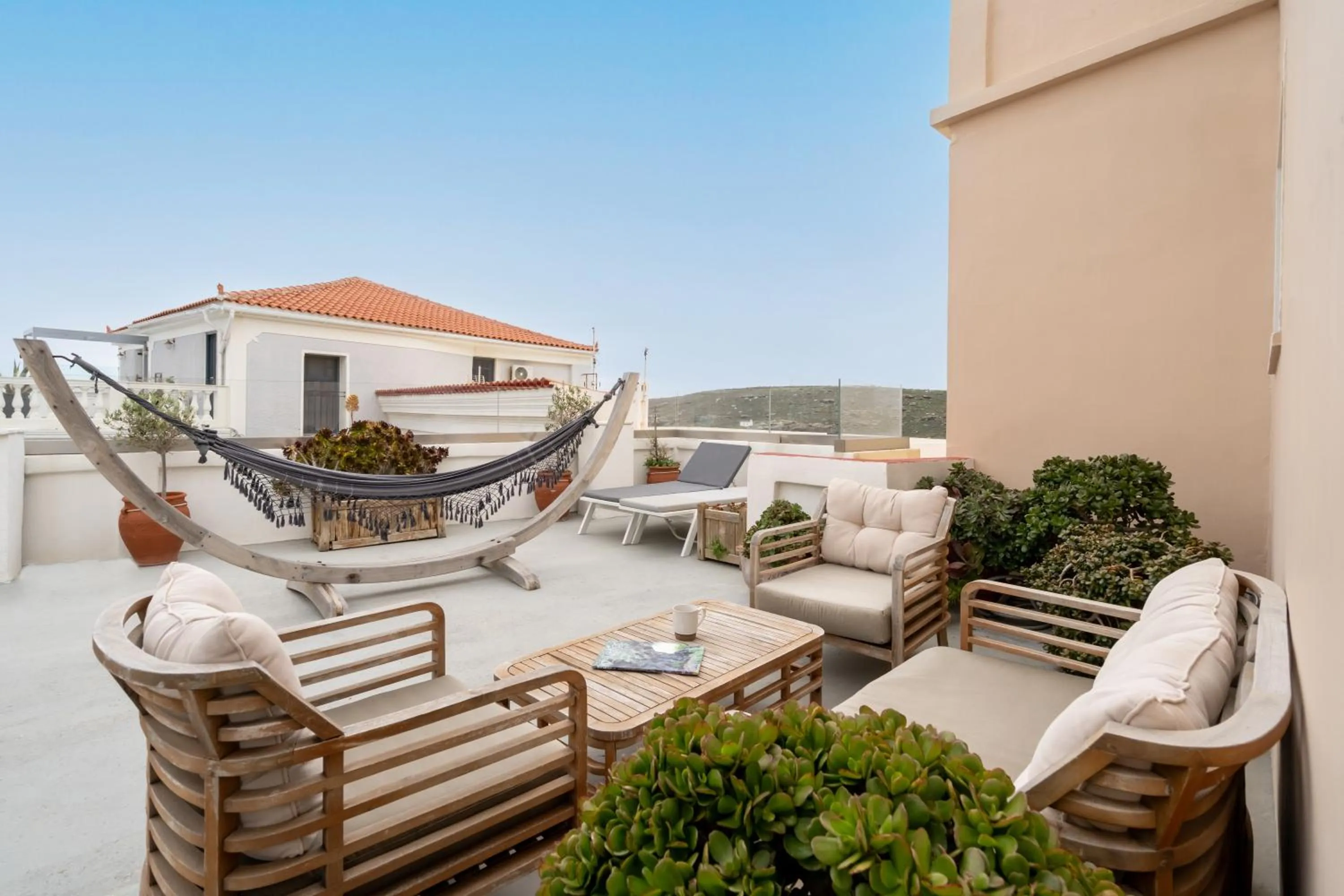 Patio in Castel Abaso Boutique Apartments by Explore Andros