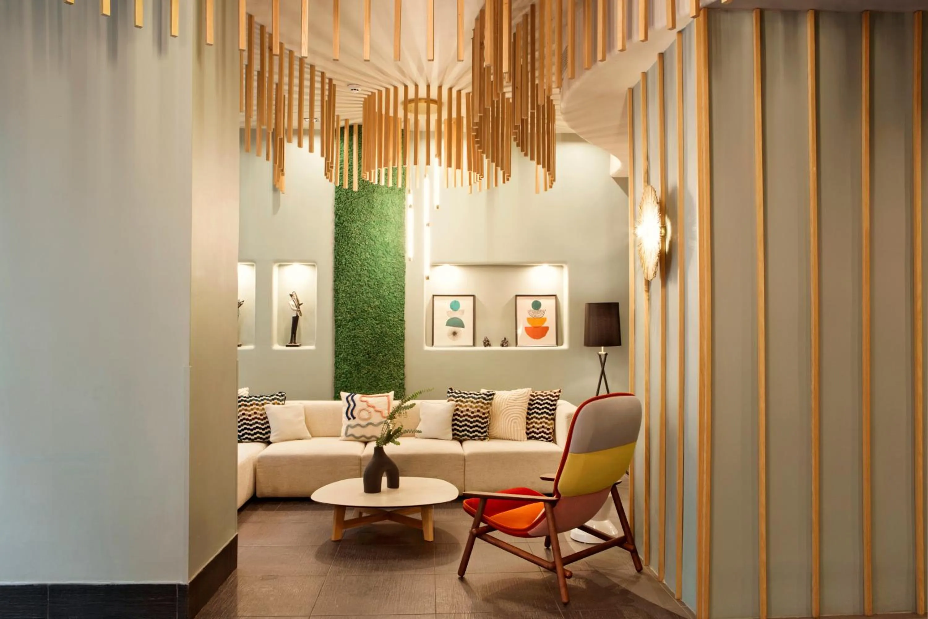 Seating area in Zeus Essence Bucharest Central