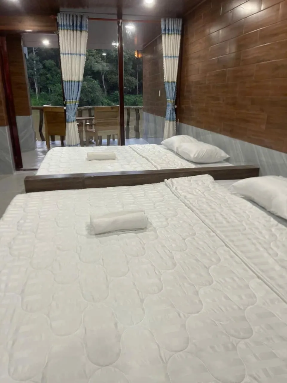 Bed in Green Bamboo Lodge Resort