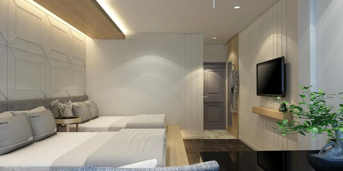 Living room, Bed in Tori Prestige Bangkok Hotel