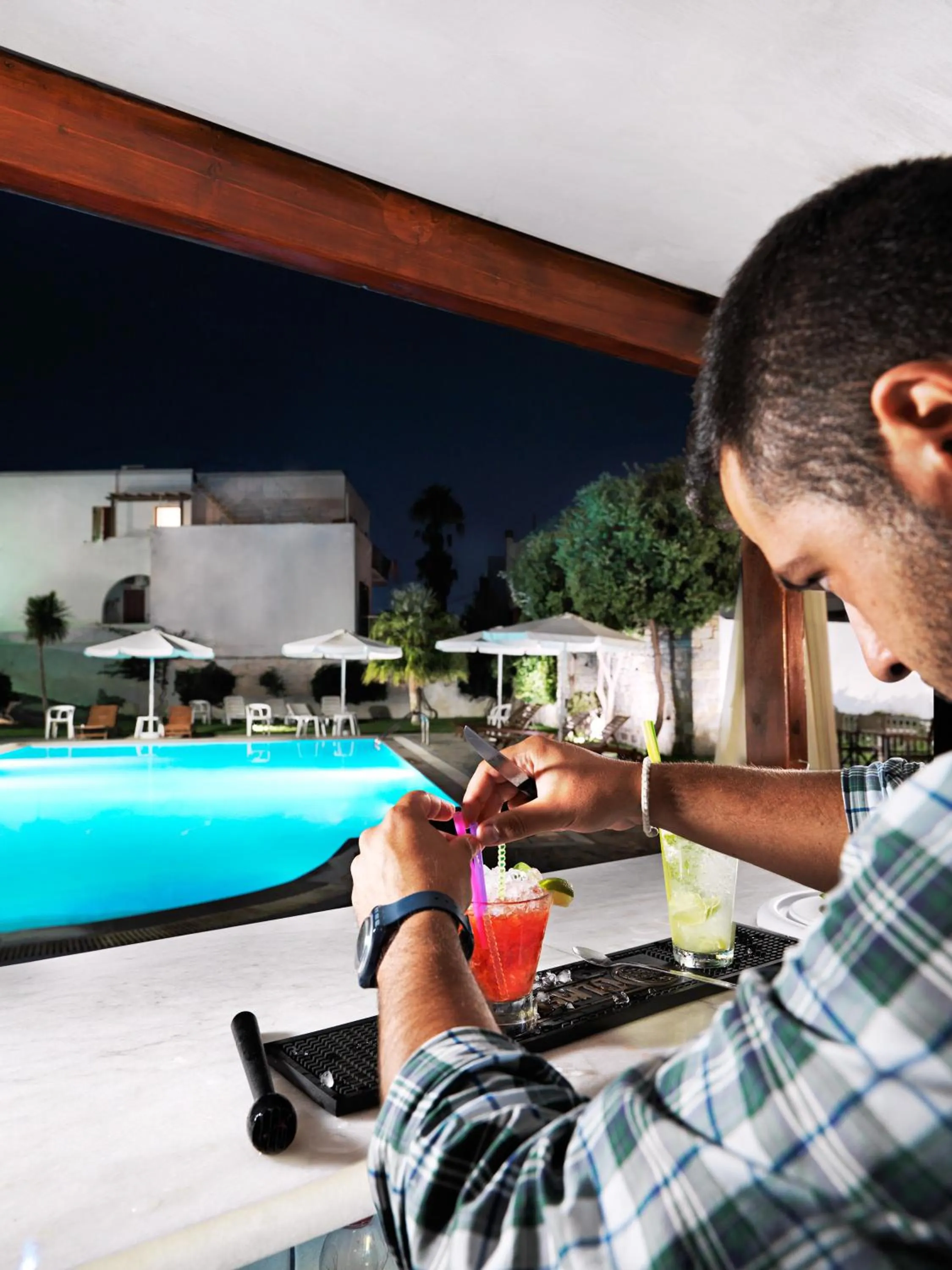 Swimming pool in Polos Hotel Paros