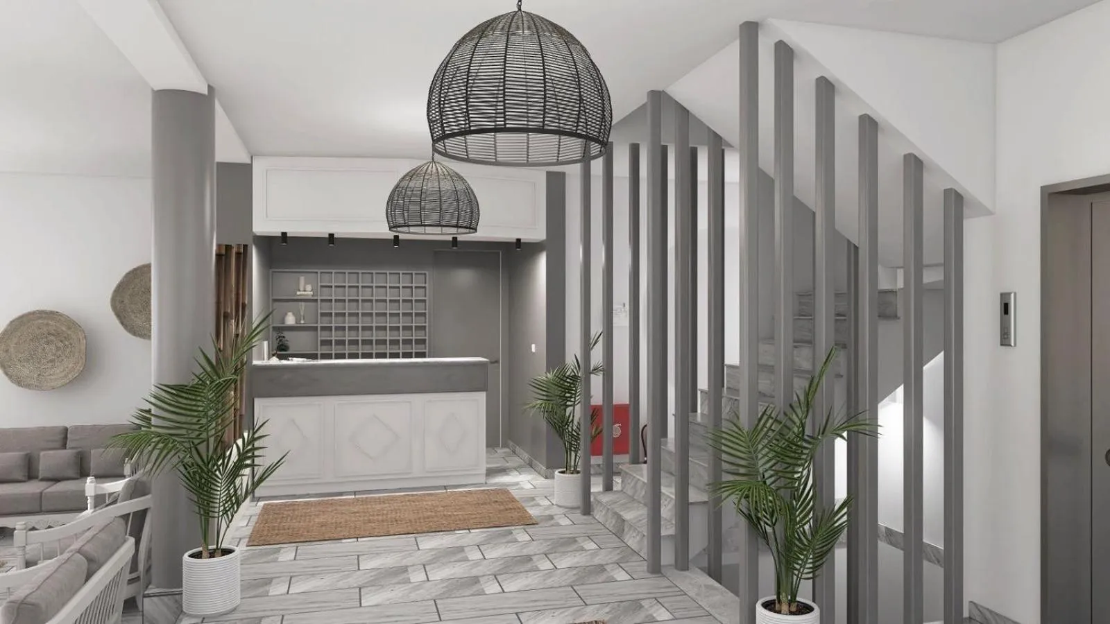 Lobby or reception in Polos Hotel Paros