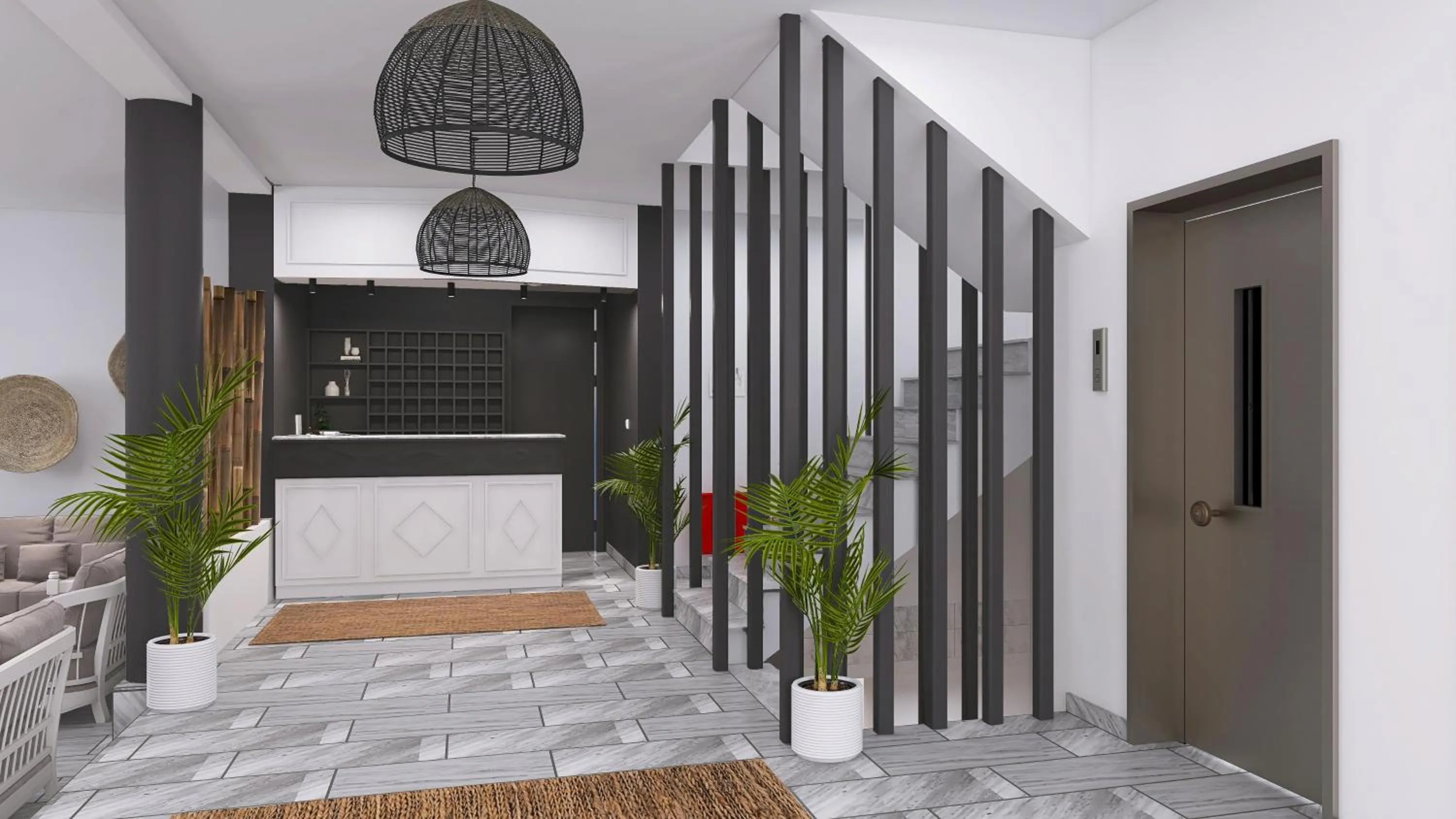 Lobby or reception in Polos Hotel Paros