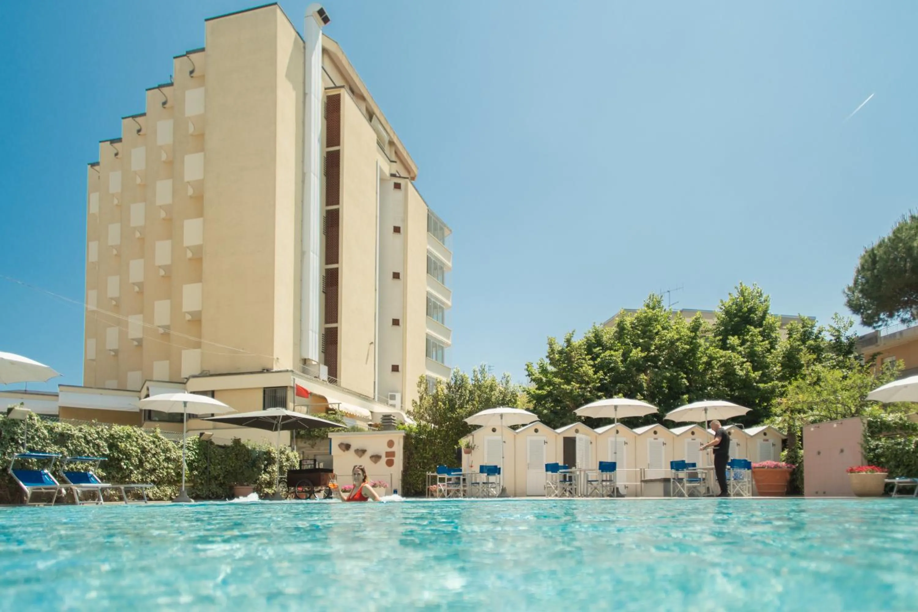 Pool view in Hotel Colorado Cesenatico