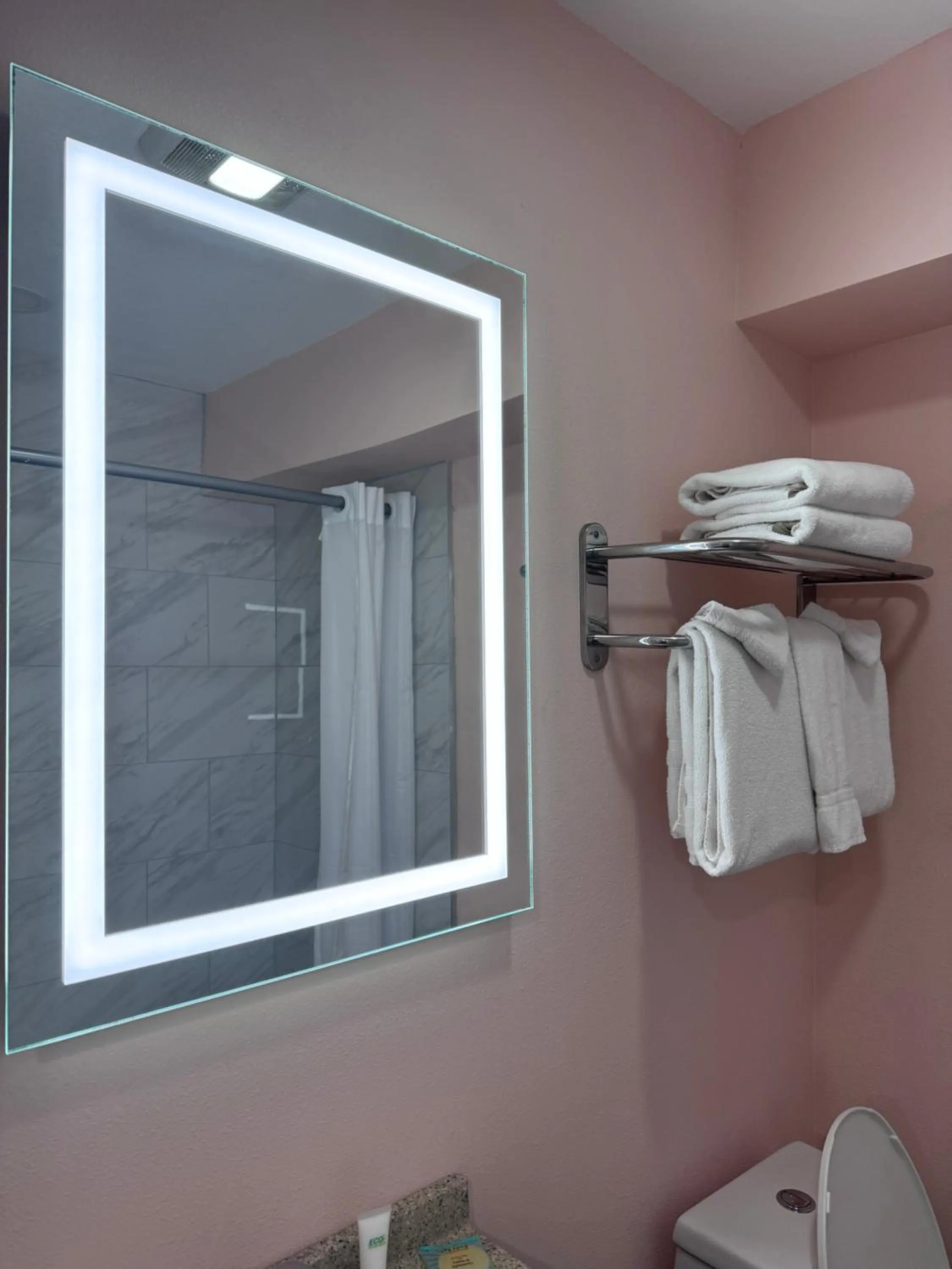 Shower in Atlantic Shores Motel