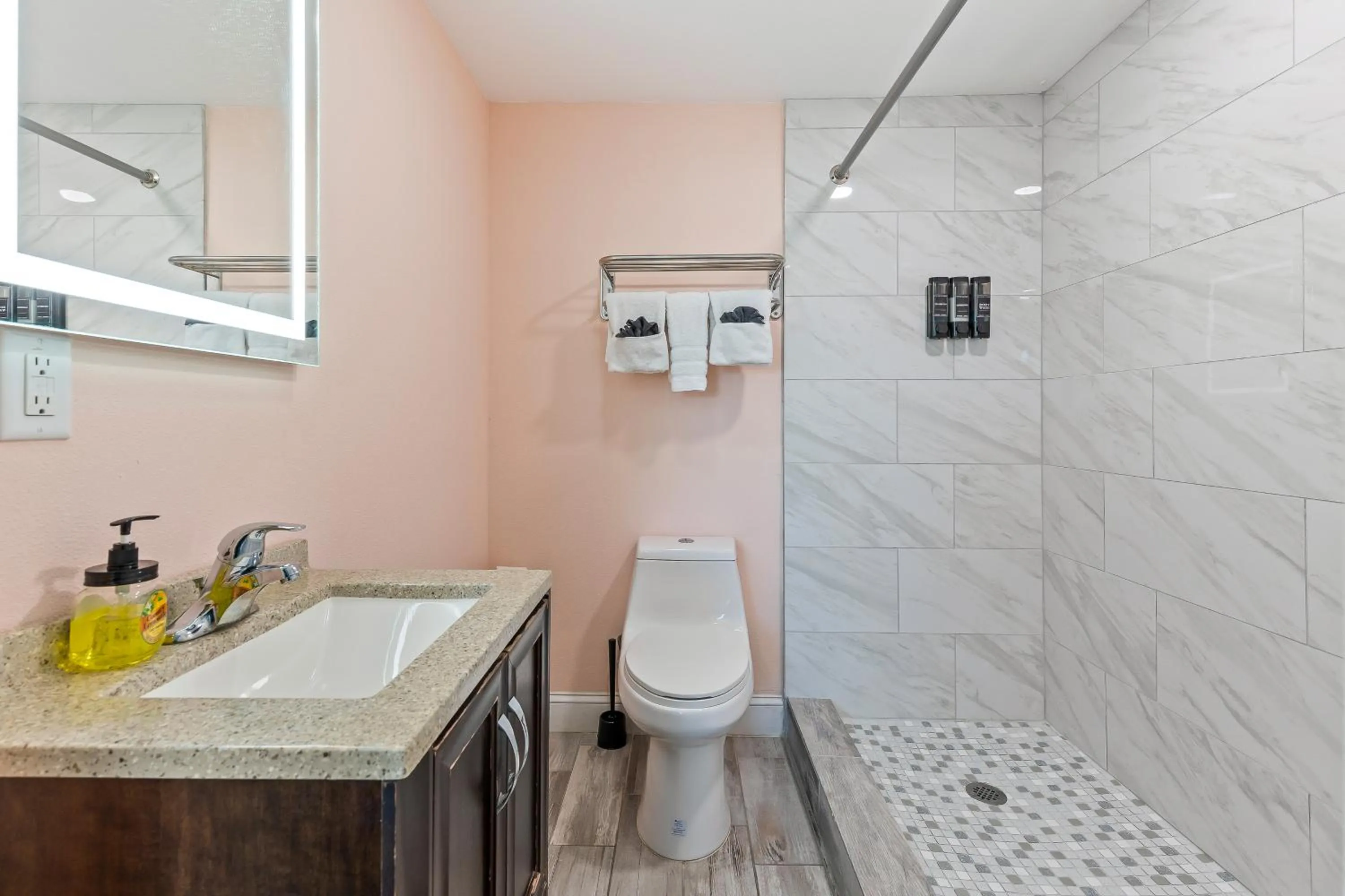 Shower in Atlantic Shores Motel