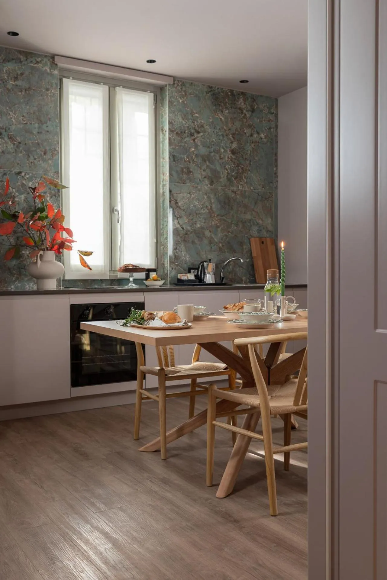 Kitchen or kitchenette in Hotel Villa Eur