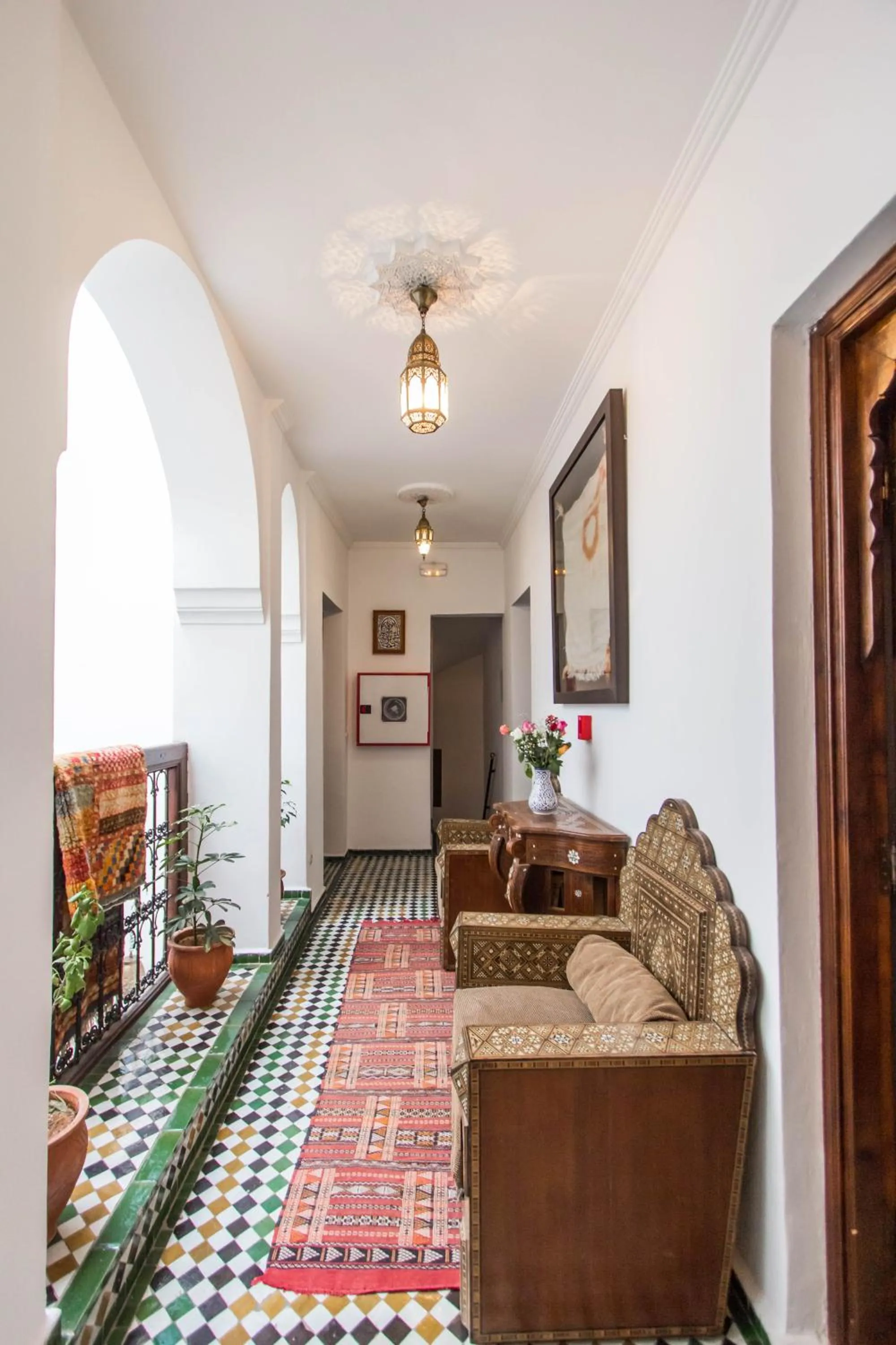 Seating area in Dar Fes Medina Ziat