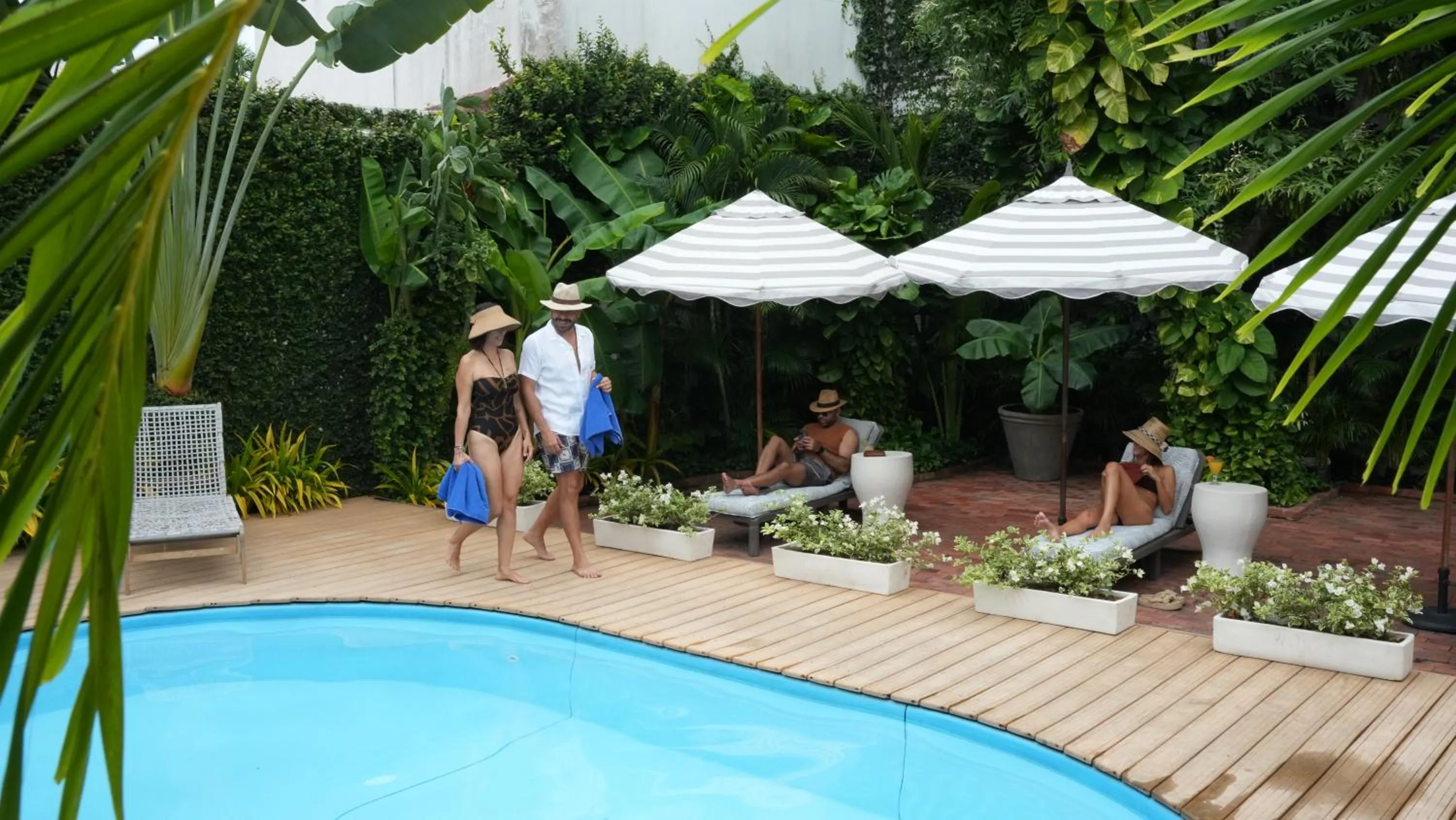 Pool view in Casa Bustamante Hotel Boutique