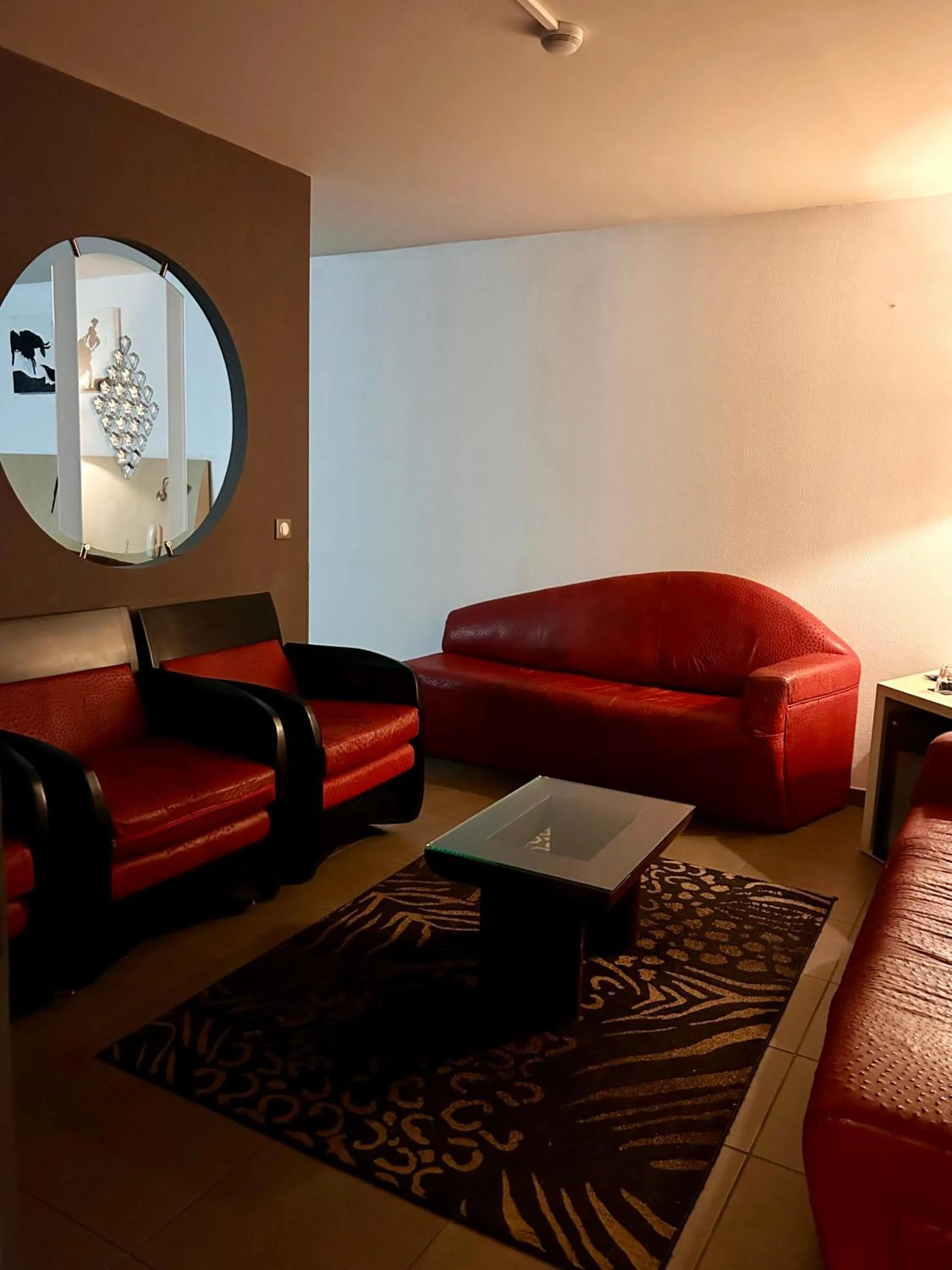 Living room in Logis Hôtel La Fauceille