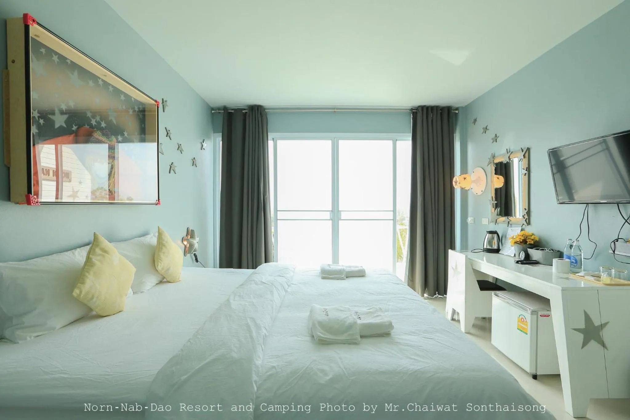 Bed in Norn Nab Dao RimPhu Resort